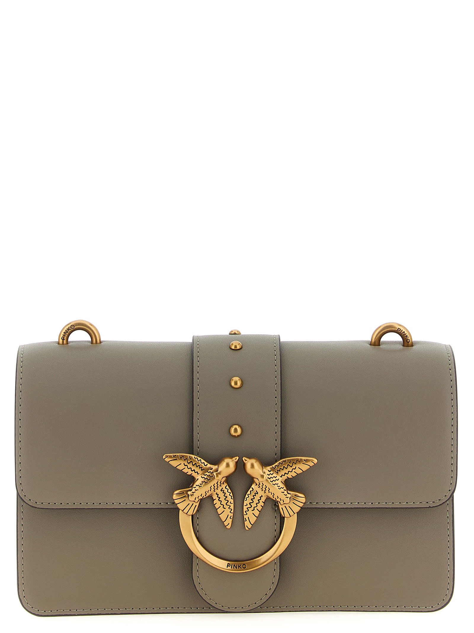 Pinko Love One Mini Crossbody Bag In Gray