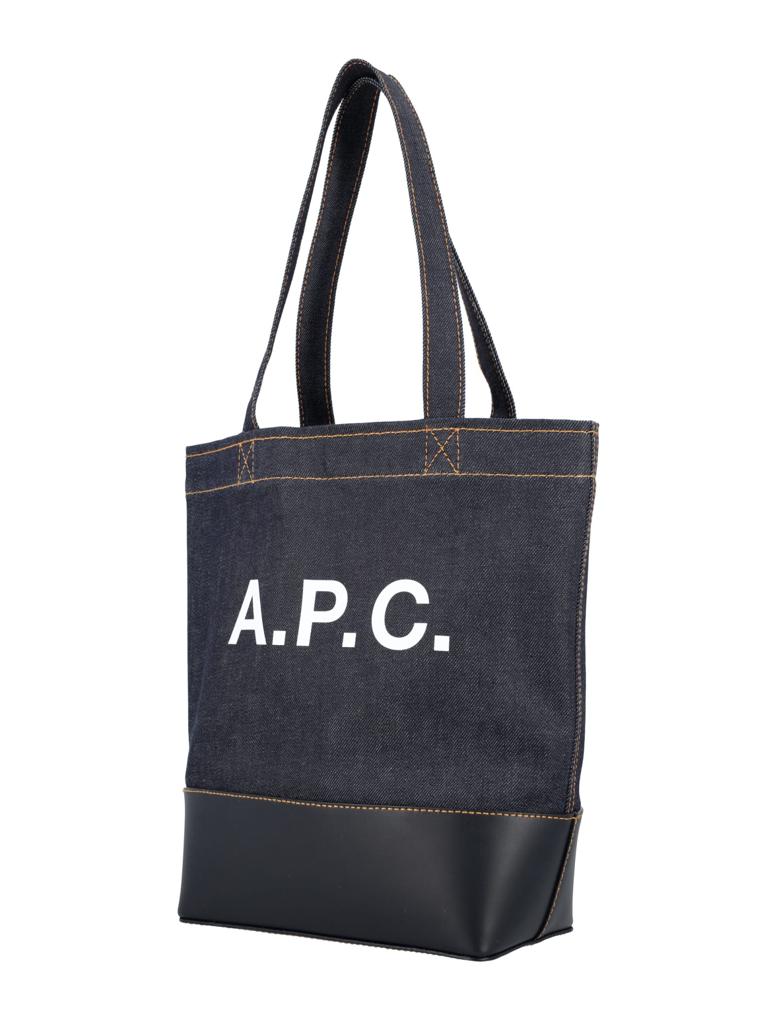 Shop Apc Axelle Small Tote Bag In Dark Navy