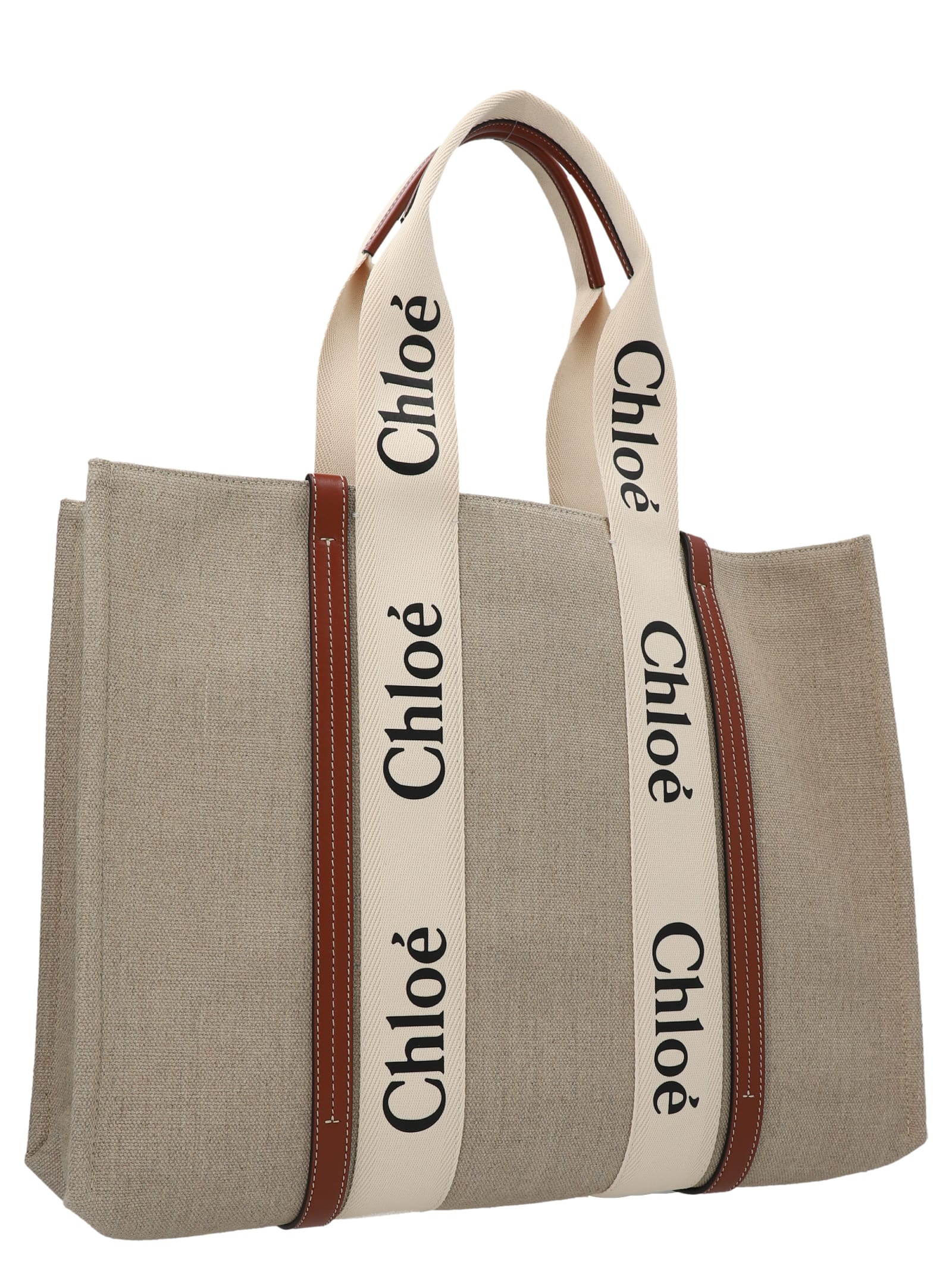 Shop Chloé Woody Large Shopping Bag In Multicolor