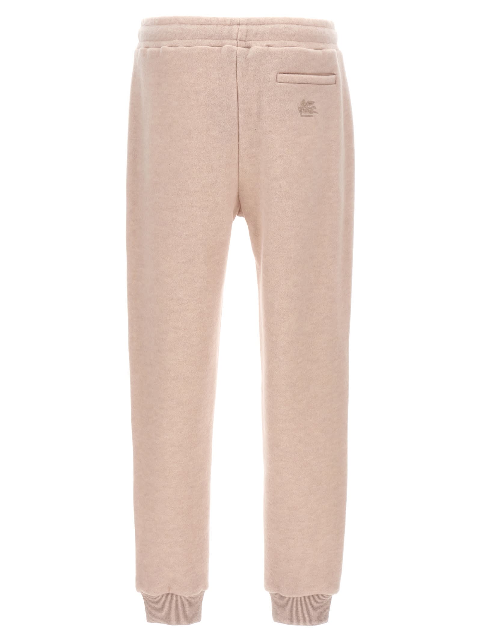 Shop Etro Wool Joggers In Beige