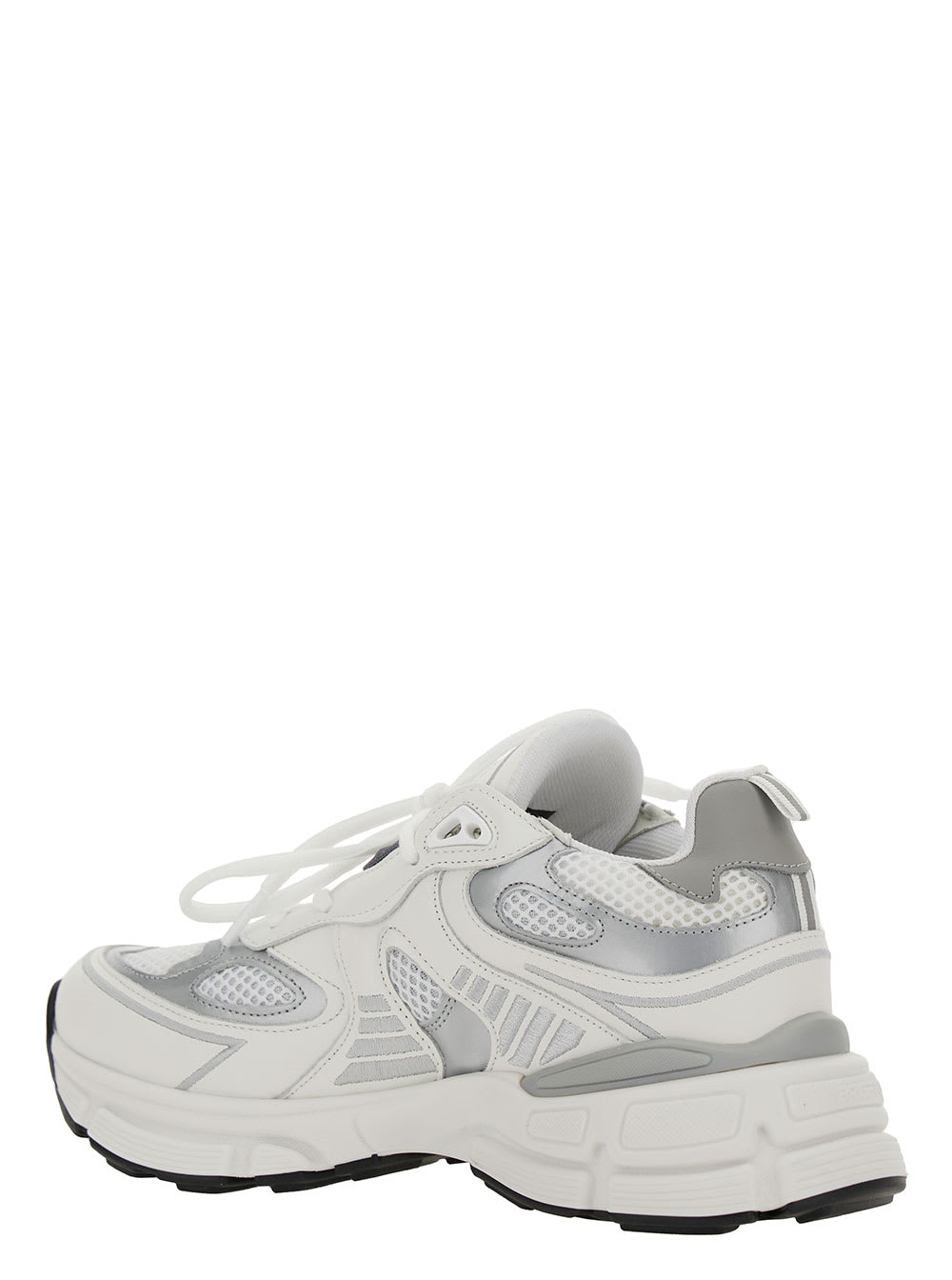 Axel Arigato Marathon Ghost Runner White Low Top Sneakers With Reflectivce Details In Leather Blend Woman In White