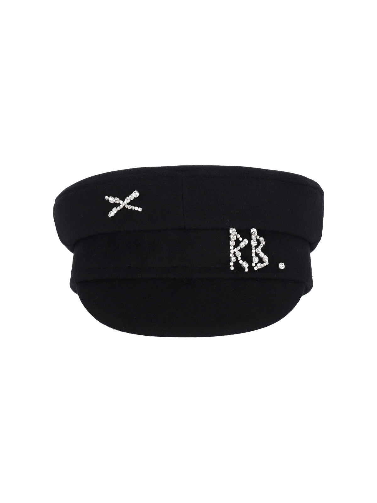 Ruslan Baginskiy Wool Hat With Rhinestones Baker Boy