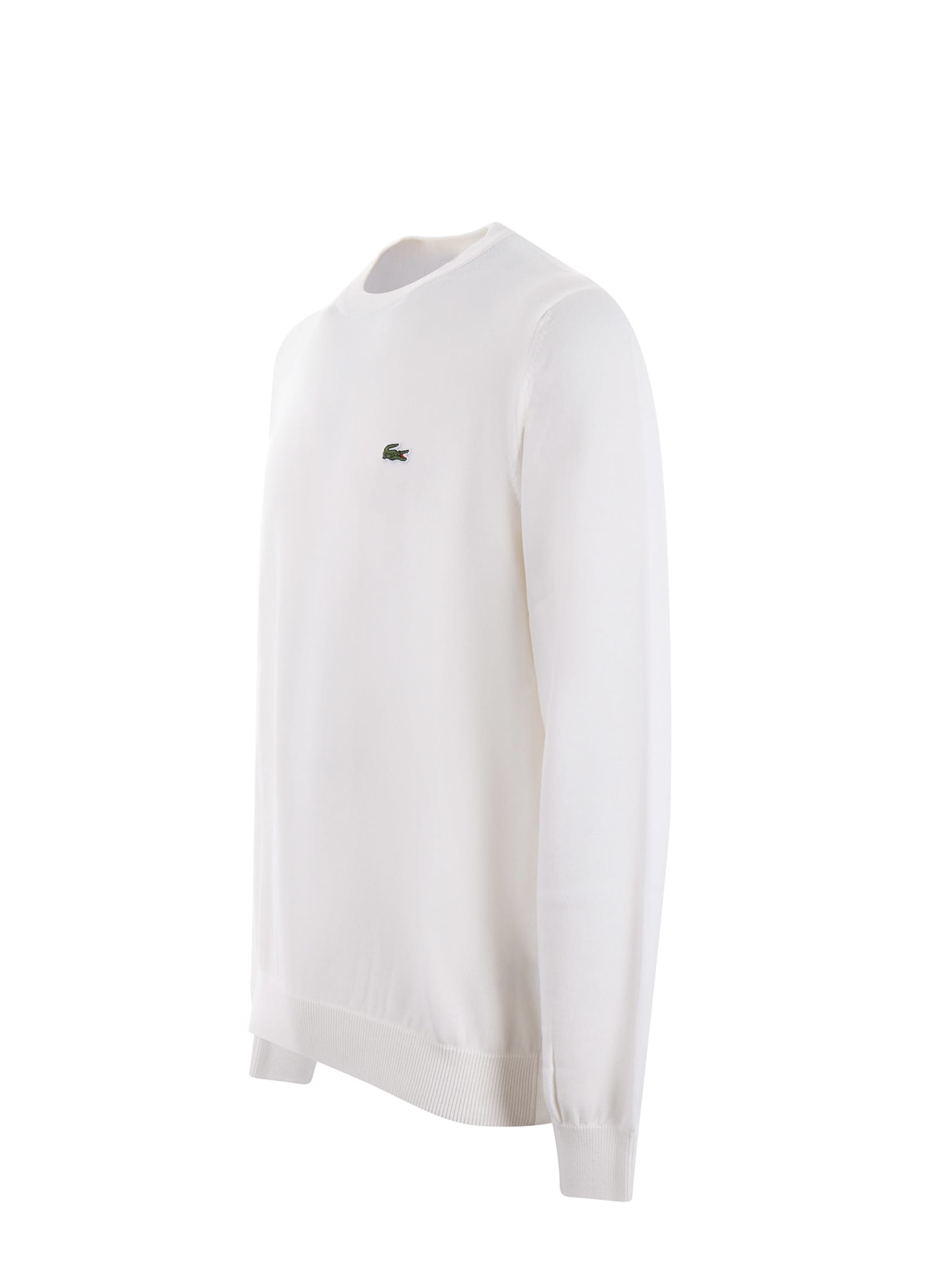 Shop Lacoste Sweater In Cream