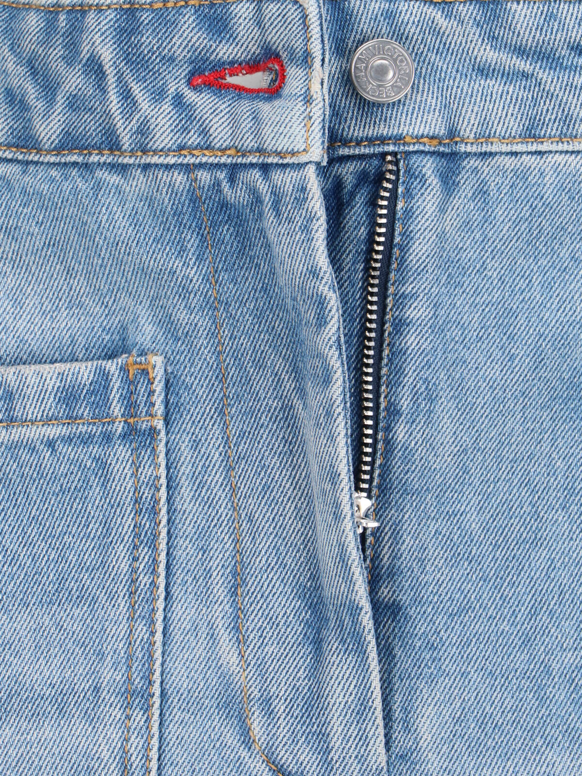 Victoria Beckham Alina Bootcut Jeans In Pale Blue Wash