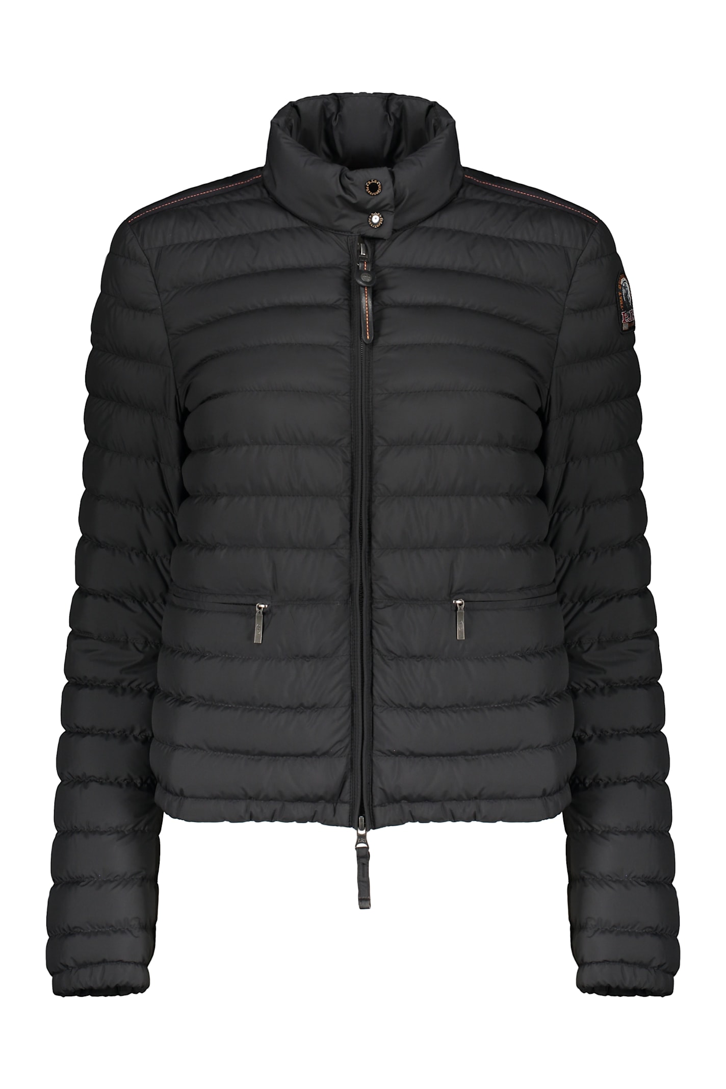 Parajumpers Puffer Jacket Black With High Collar In Black