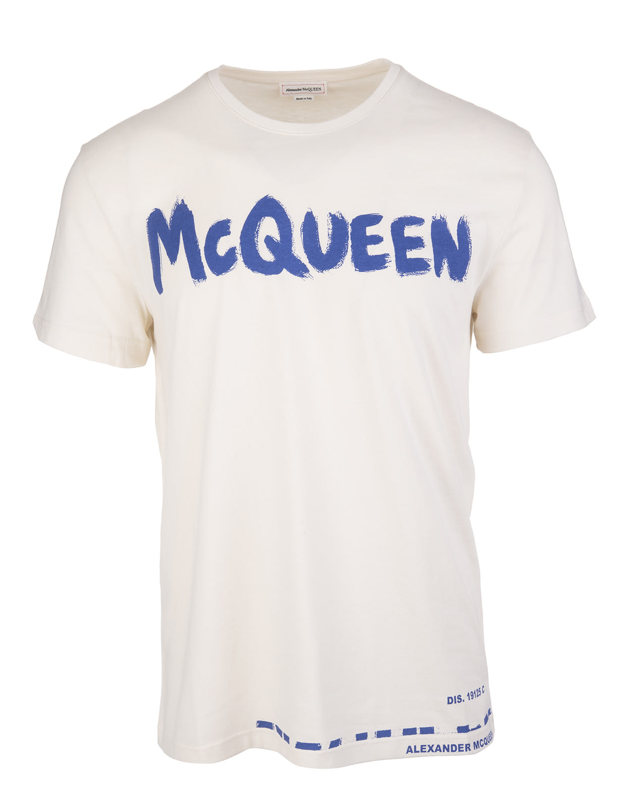 Alexander McQueen Man Ivory Mcqueen Graffiti T-shirt