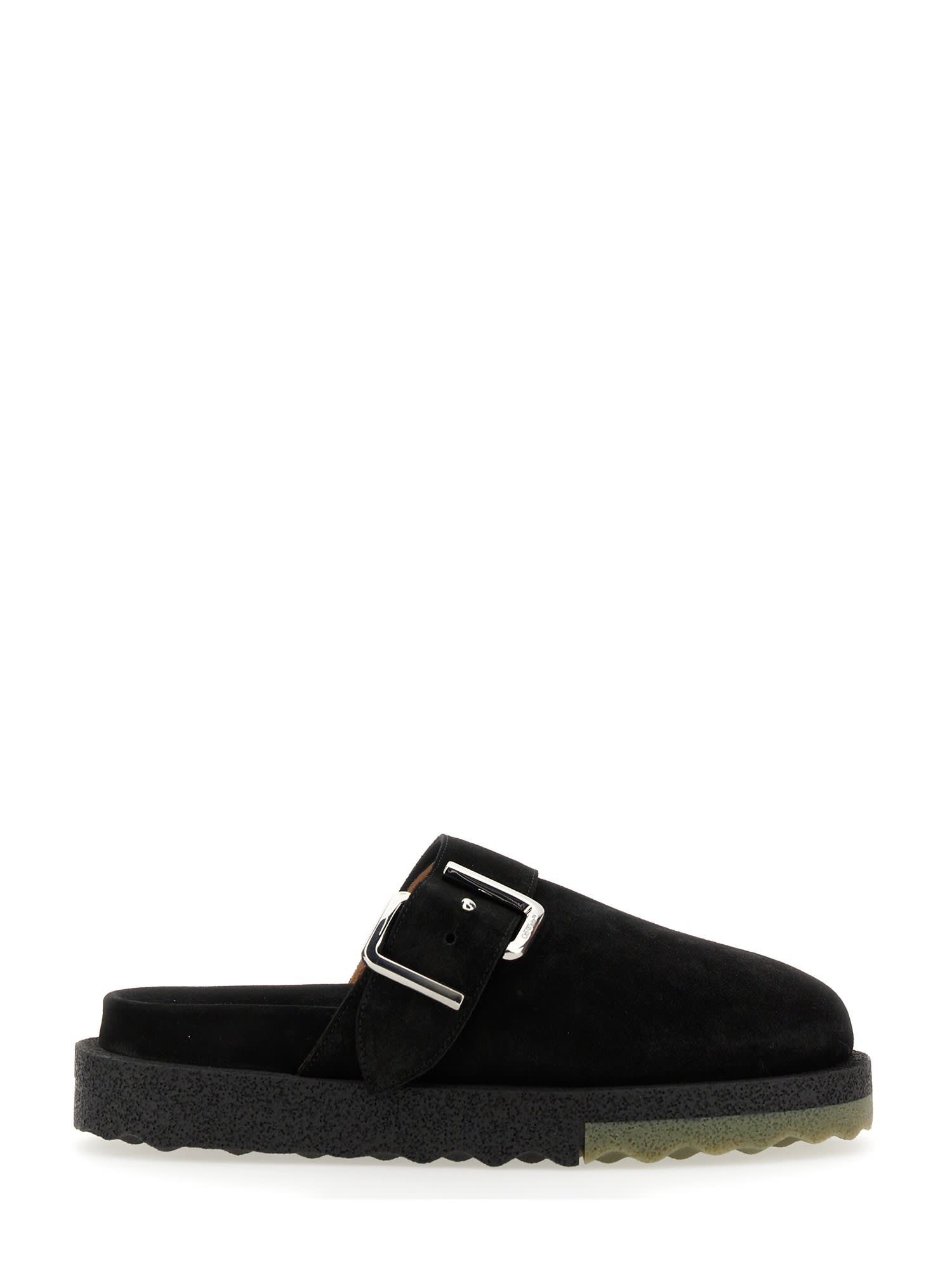 Off-White Suede Sandals With Buckle