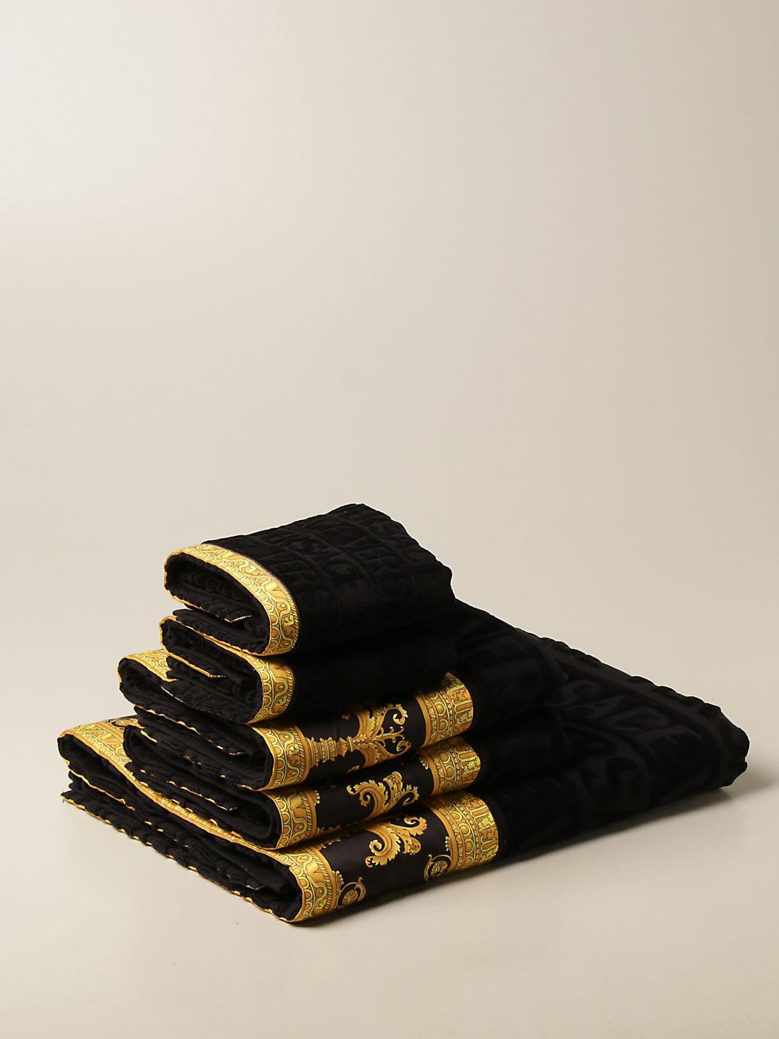 Versace Home Terry Towels In Black