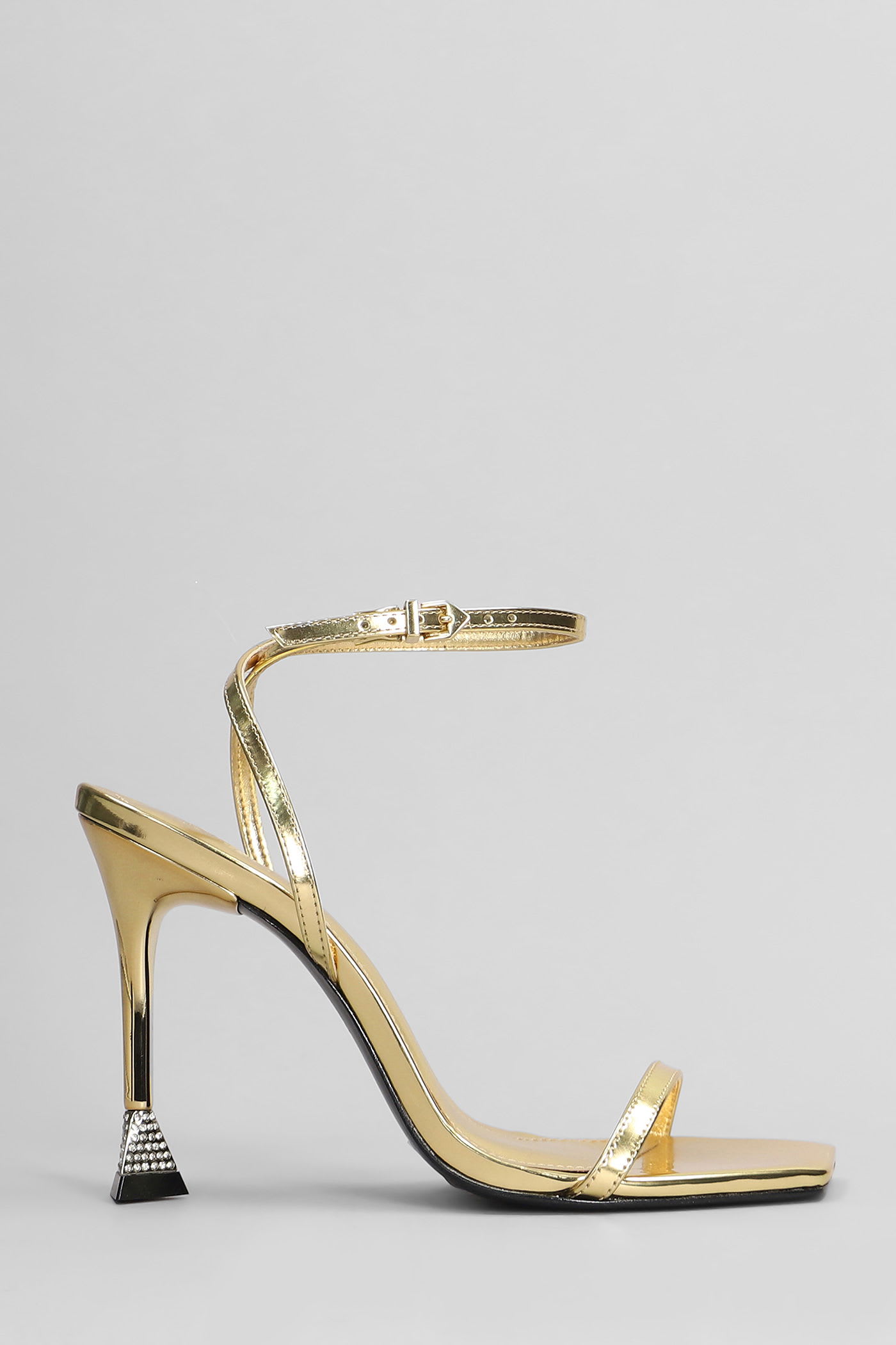 Joanna Sandals In Gold Leather