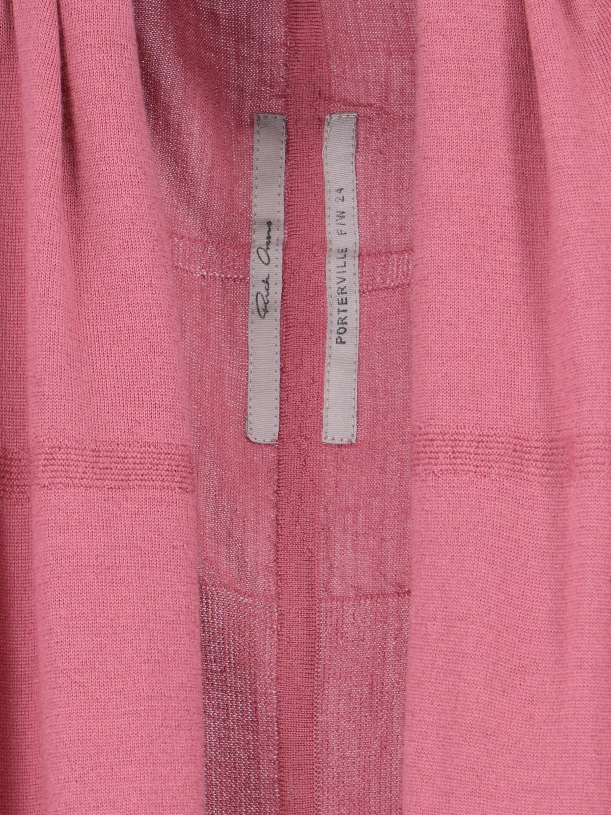 Shop Rick Owens Asymmetrical Virgin Wool Cardigan In Pink