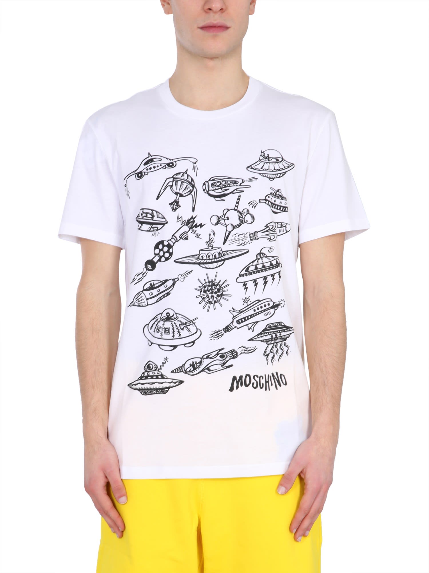 Moschino T-shirt With Spaceships Print