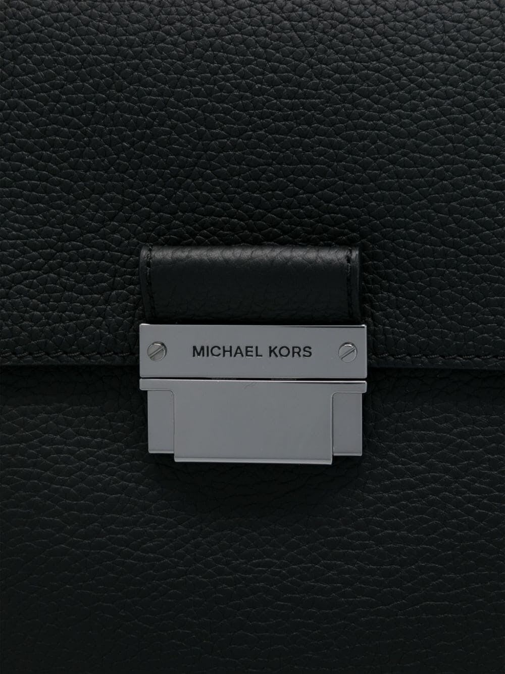 Shop Michael Kors Pushlock Hudson Briefcase In Black