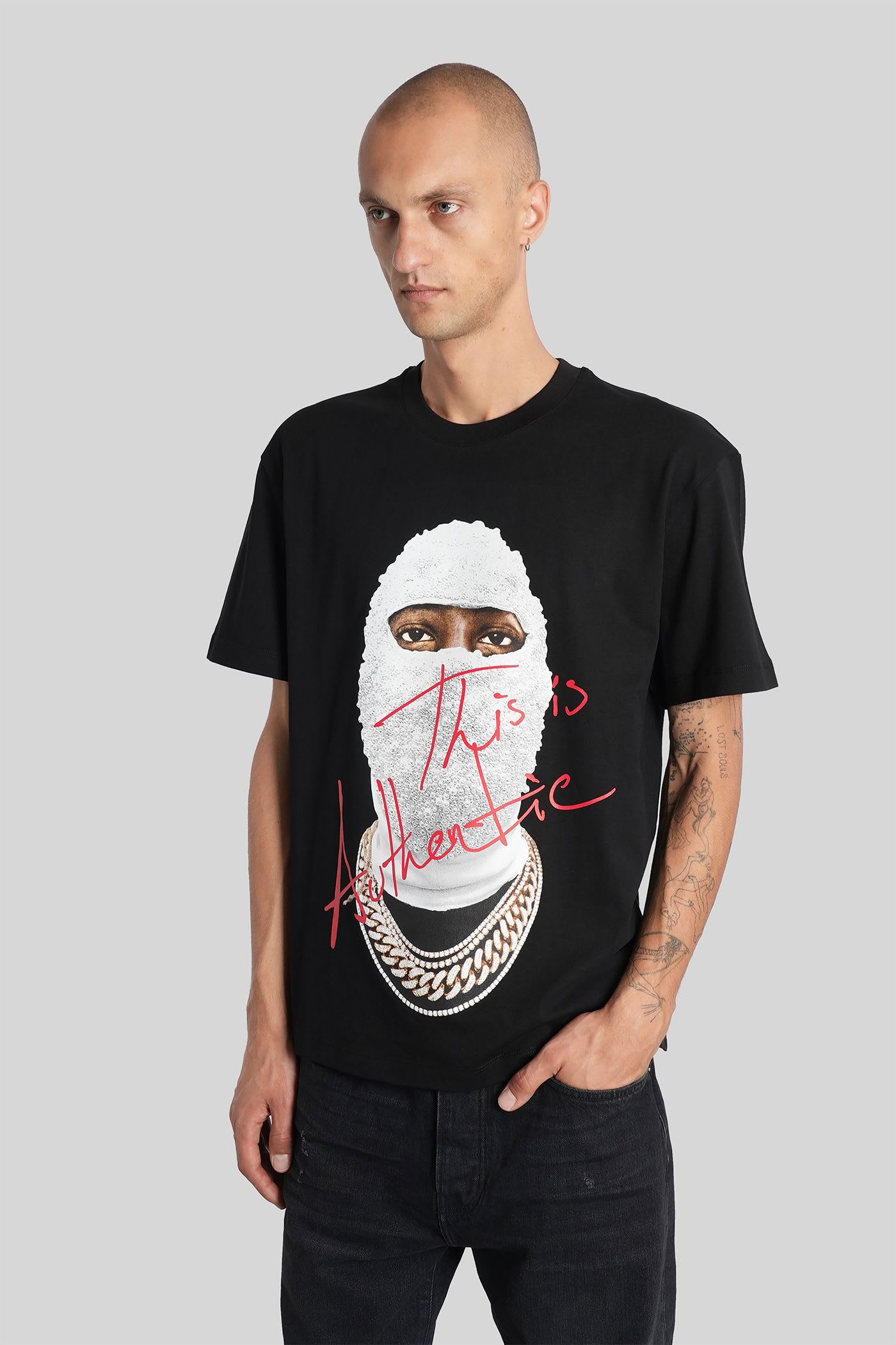 Ih Nom Uh Nit Graphic Printed Crewneck T-shirt In Black