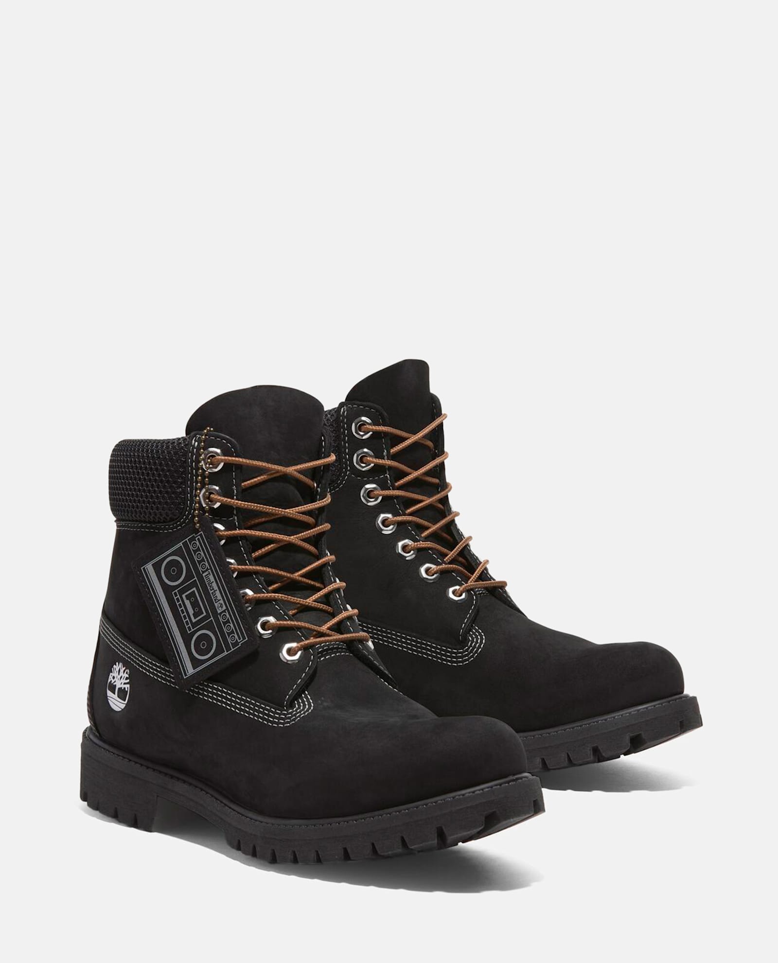 Shop Timberland Premium 6 Inch Lace Up Waterproof Boot Nubuck In Black