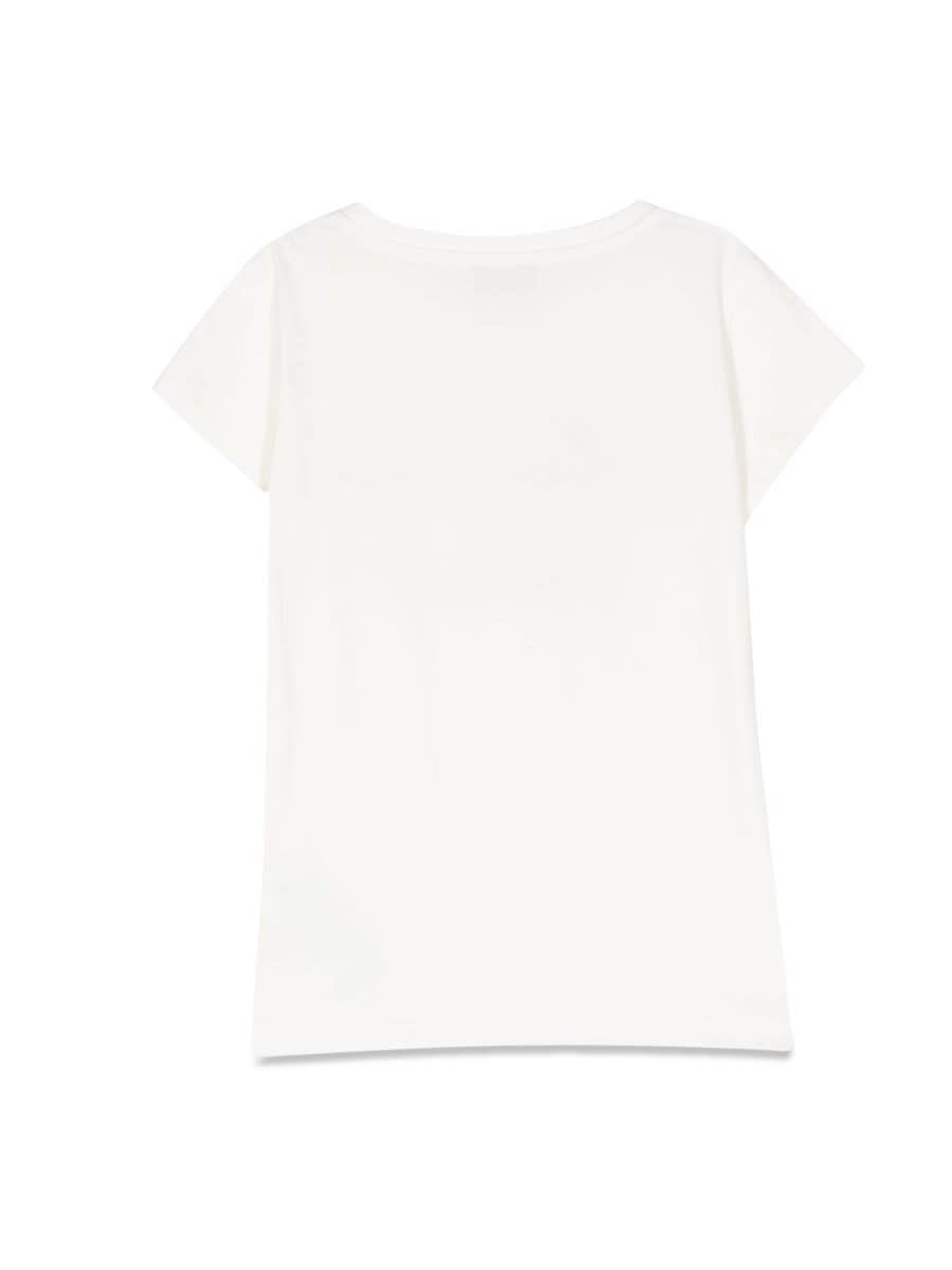 Shop Moschino Short Sleeve Logo T-shirt In White