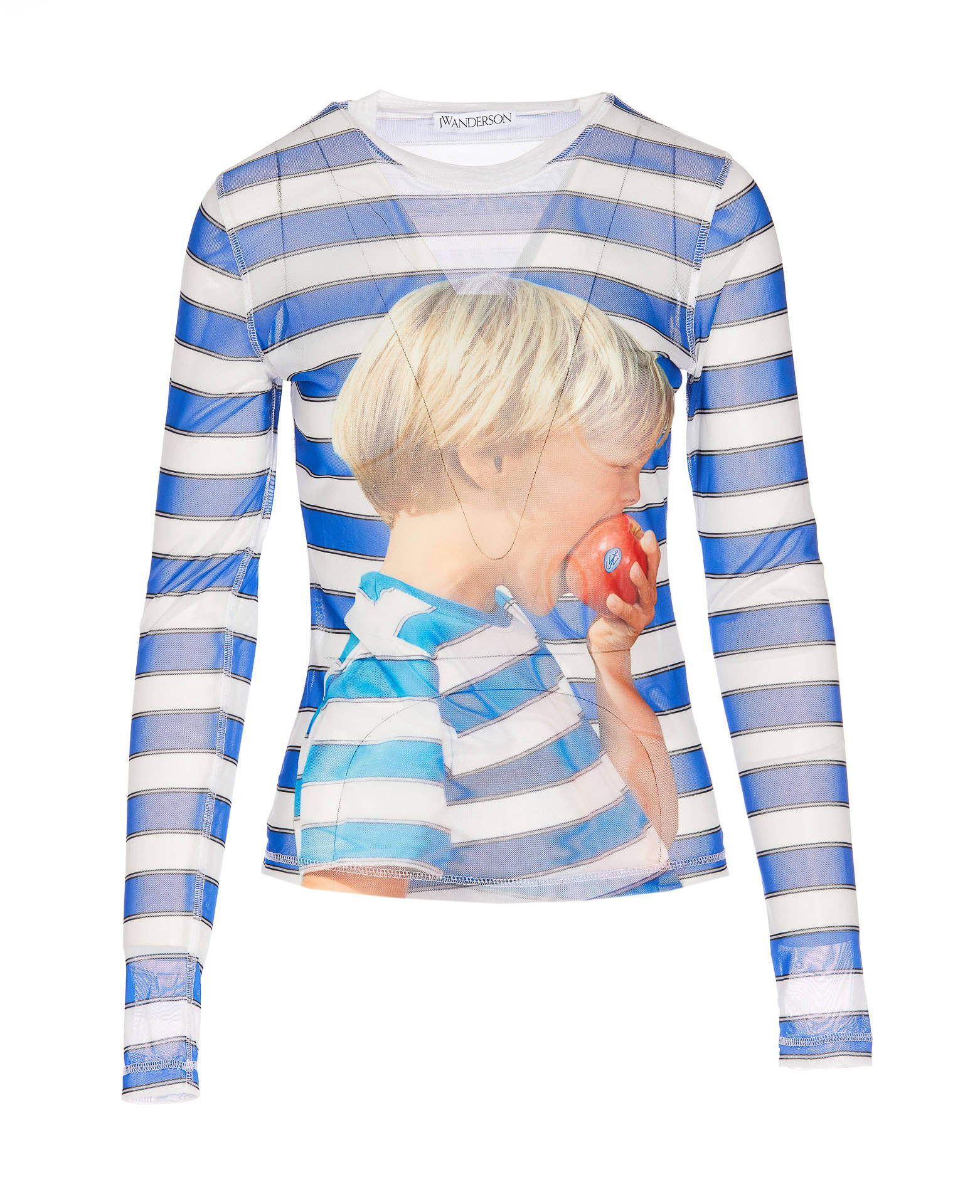 Jw Anderson Printed Sweater In Blue