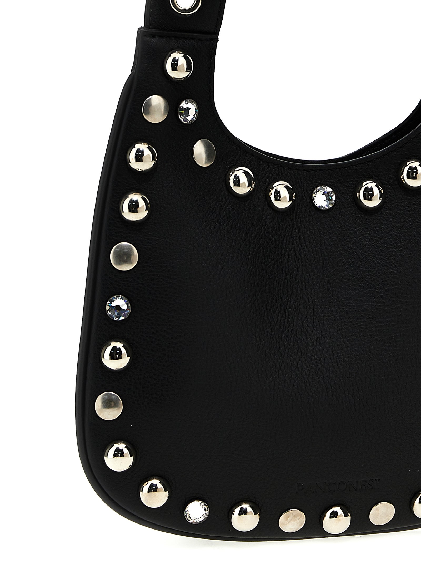 Shop Panconesi Diamanti Saddle Bag S Handbag In Black