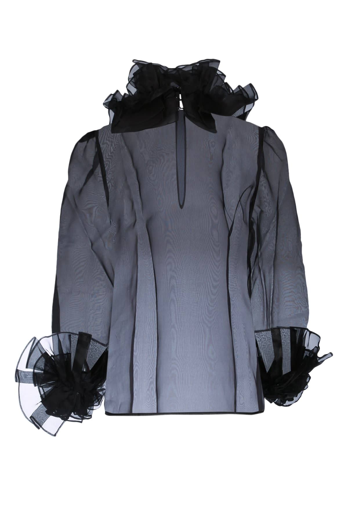 Bode Ruffled Blouse In Black