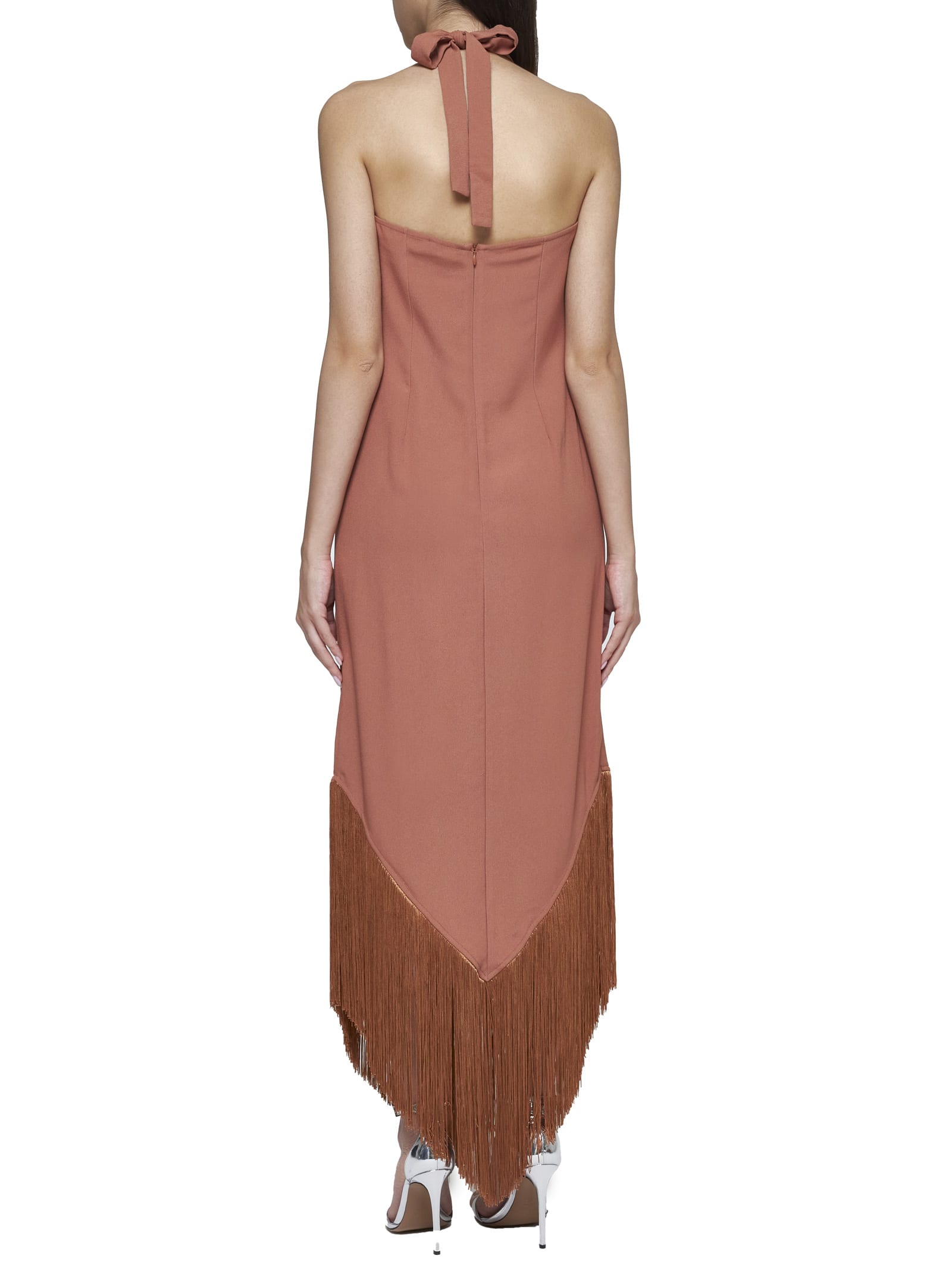 Shop Taller Marmo Dress In Terracotta