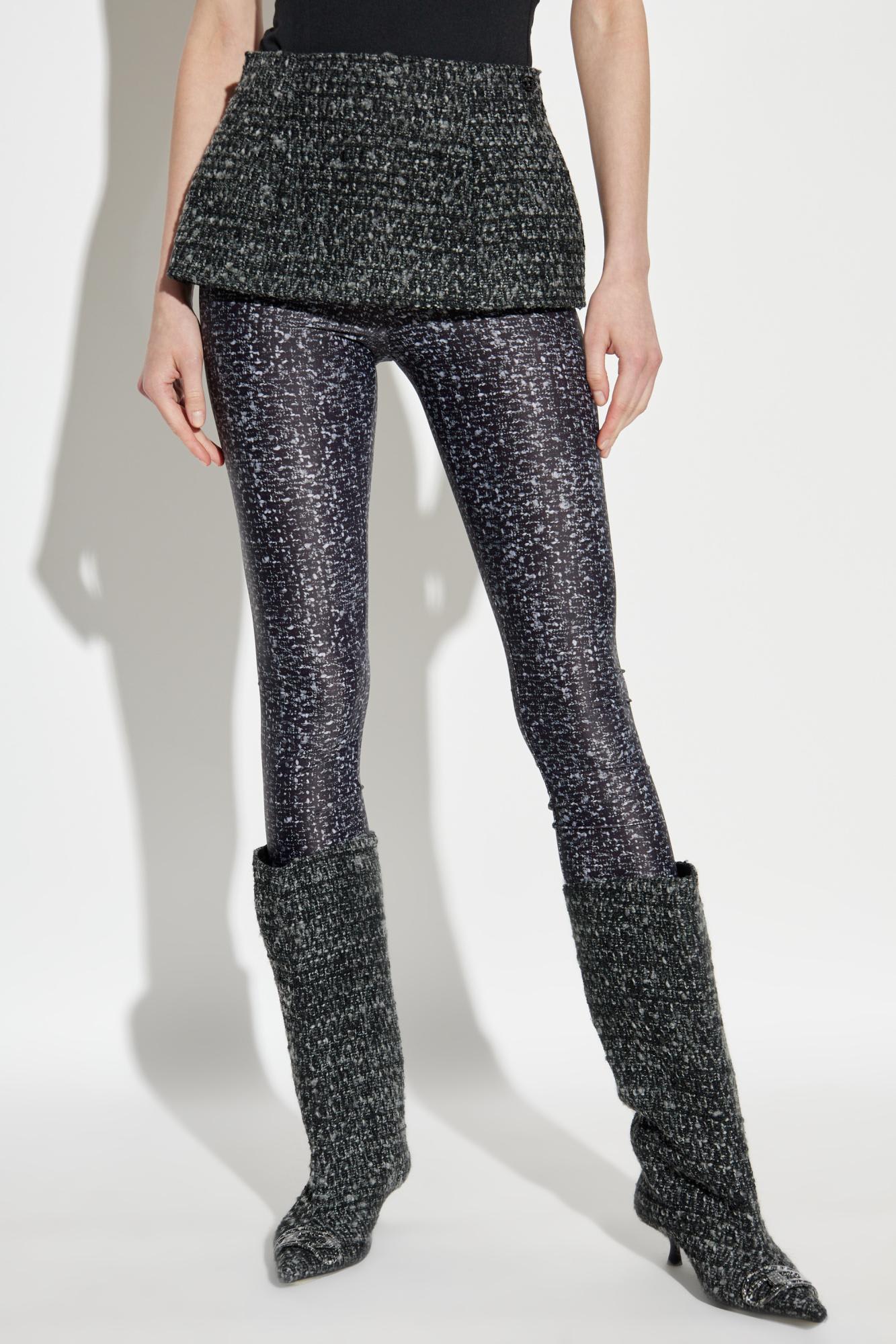 Diesel Leggings P-hour In Gray