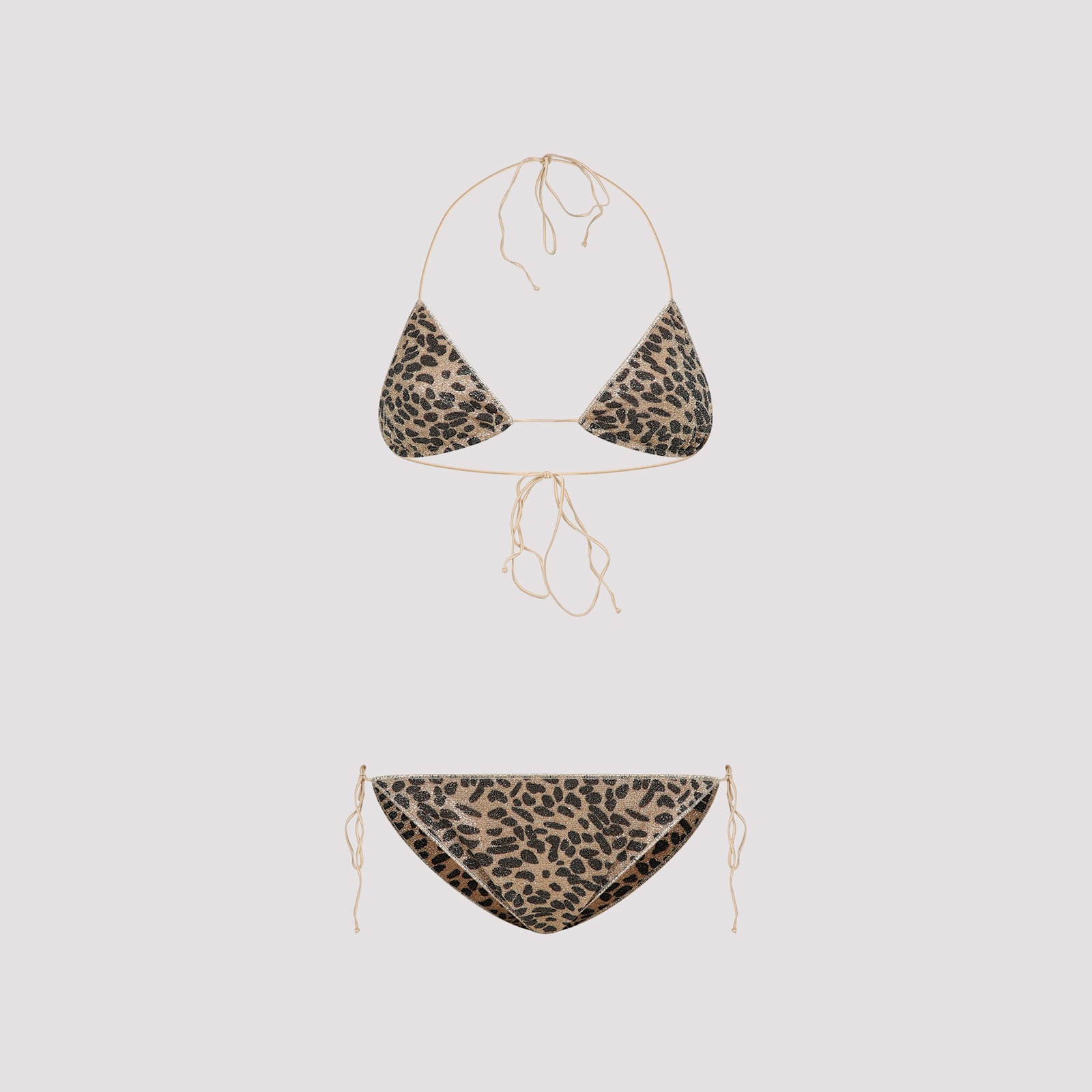 Shop Oseree Animalier Lumiere Bikini In Leopard