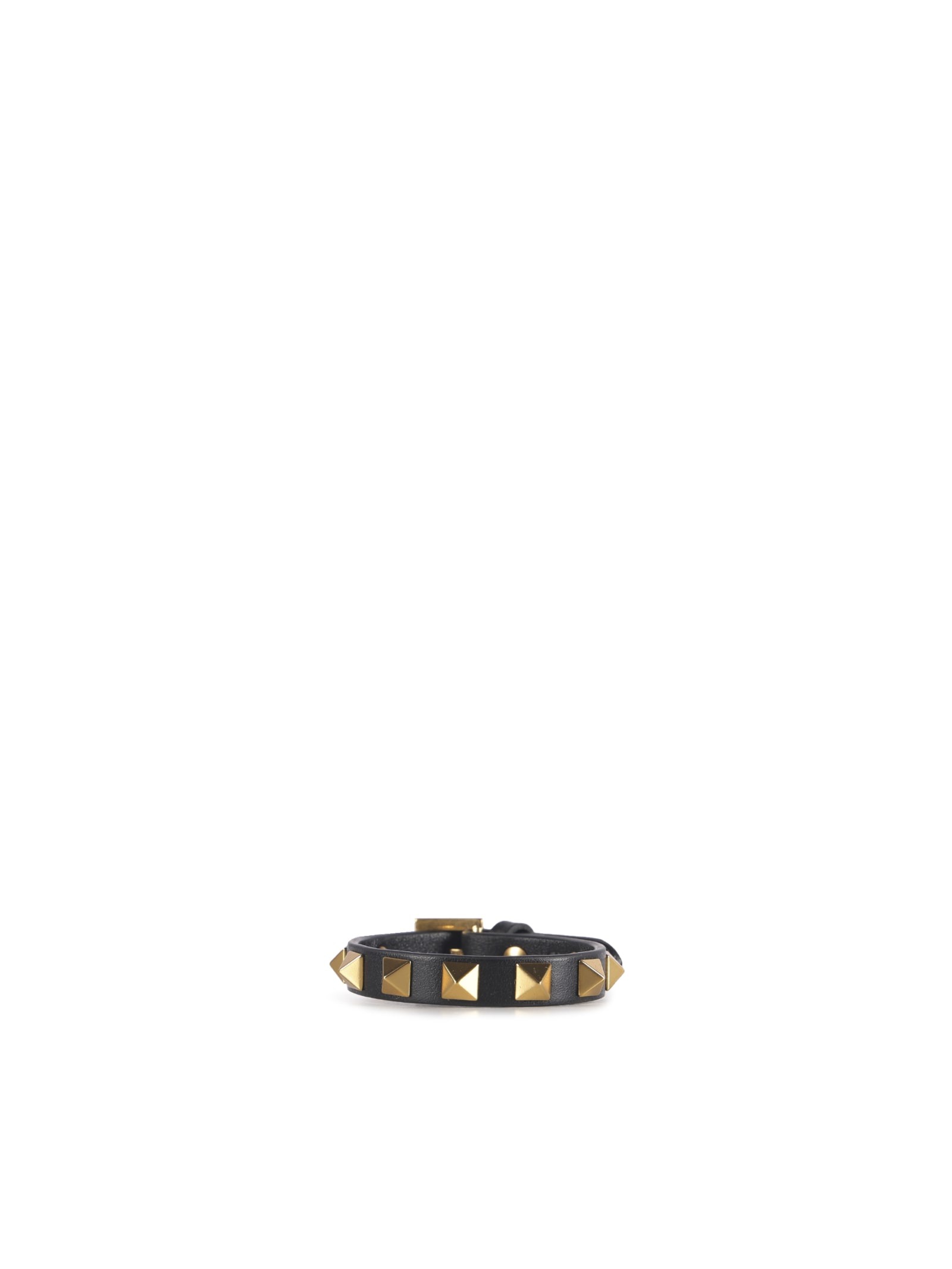 Shop Valentino Rockstud Bracelet In Nero