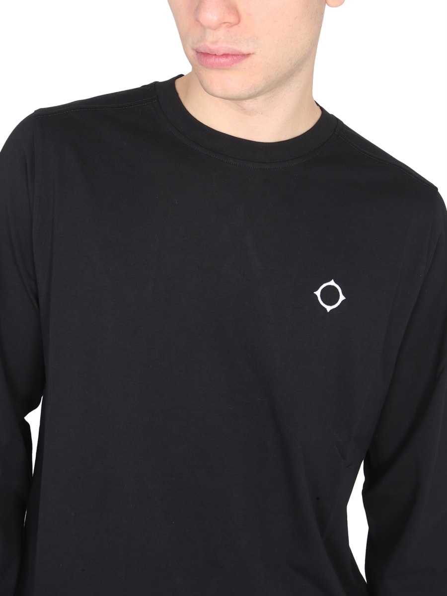 Shop Ma.strum T-shirt Ls Icon In Black