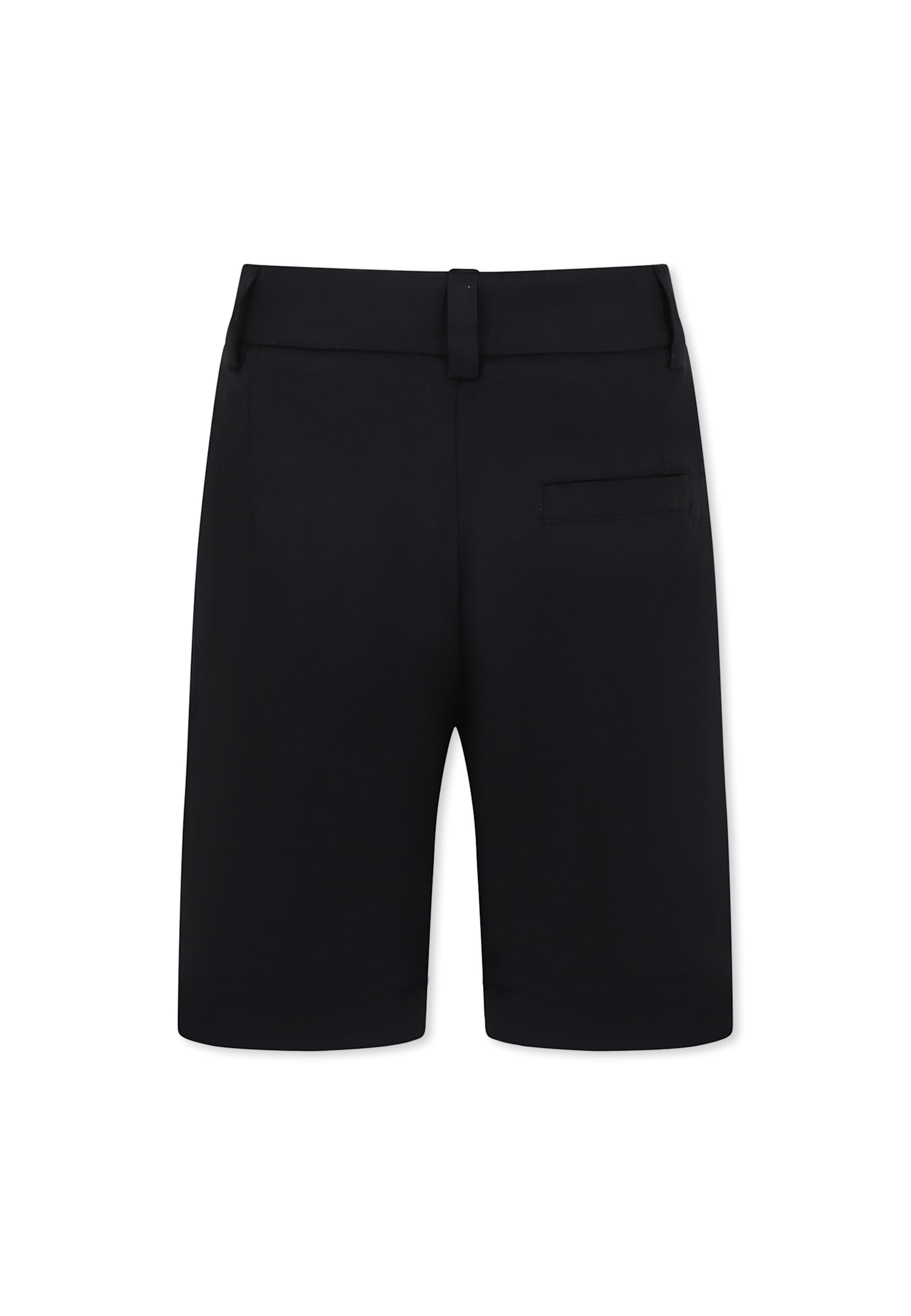 Karl Lagerfeld Black Shorts For Boy With Logo In Black
