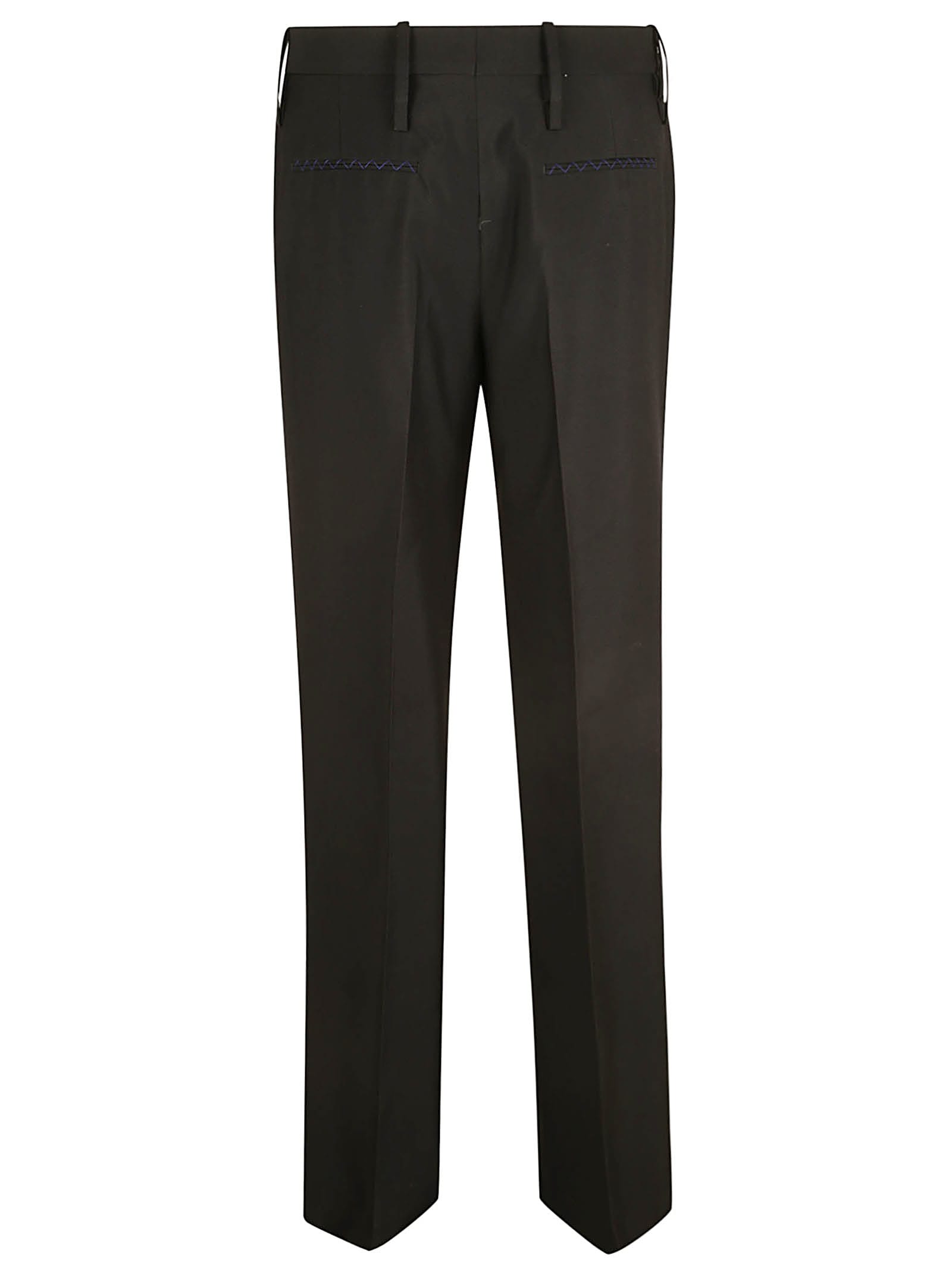 Shop Burberry Tailored Plain Trousers In Black