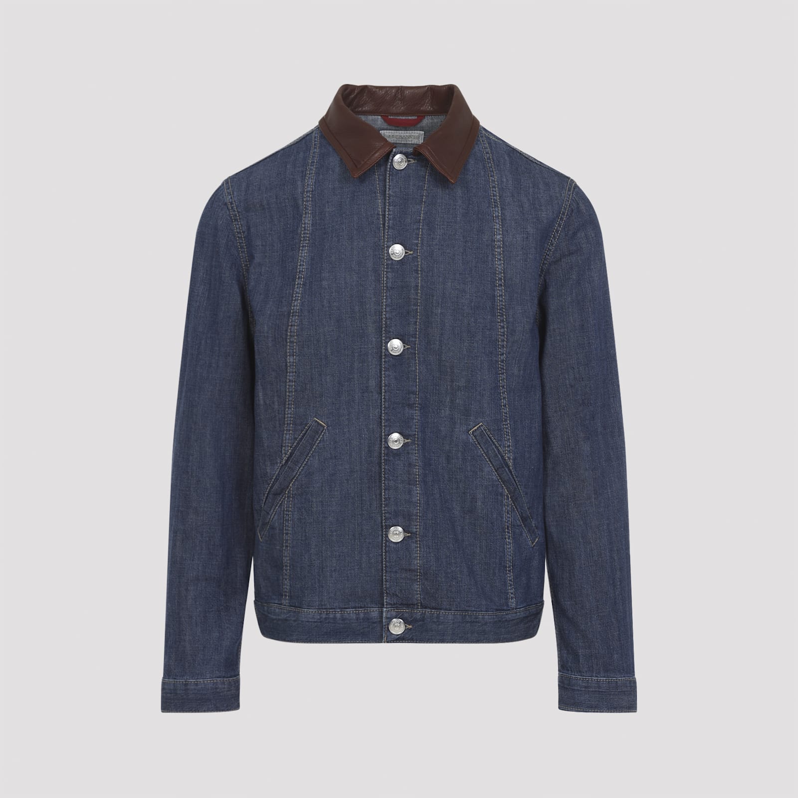 Brunello Cucinelli Leather Collar Jacket Brunello Cucinelli Leather Collar Jacket