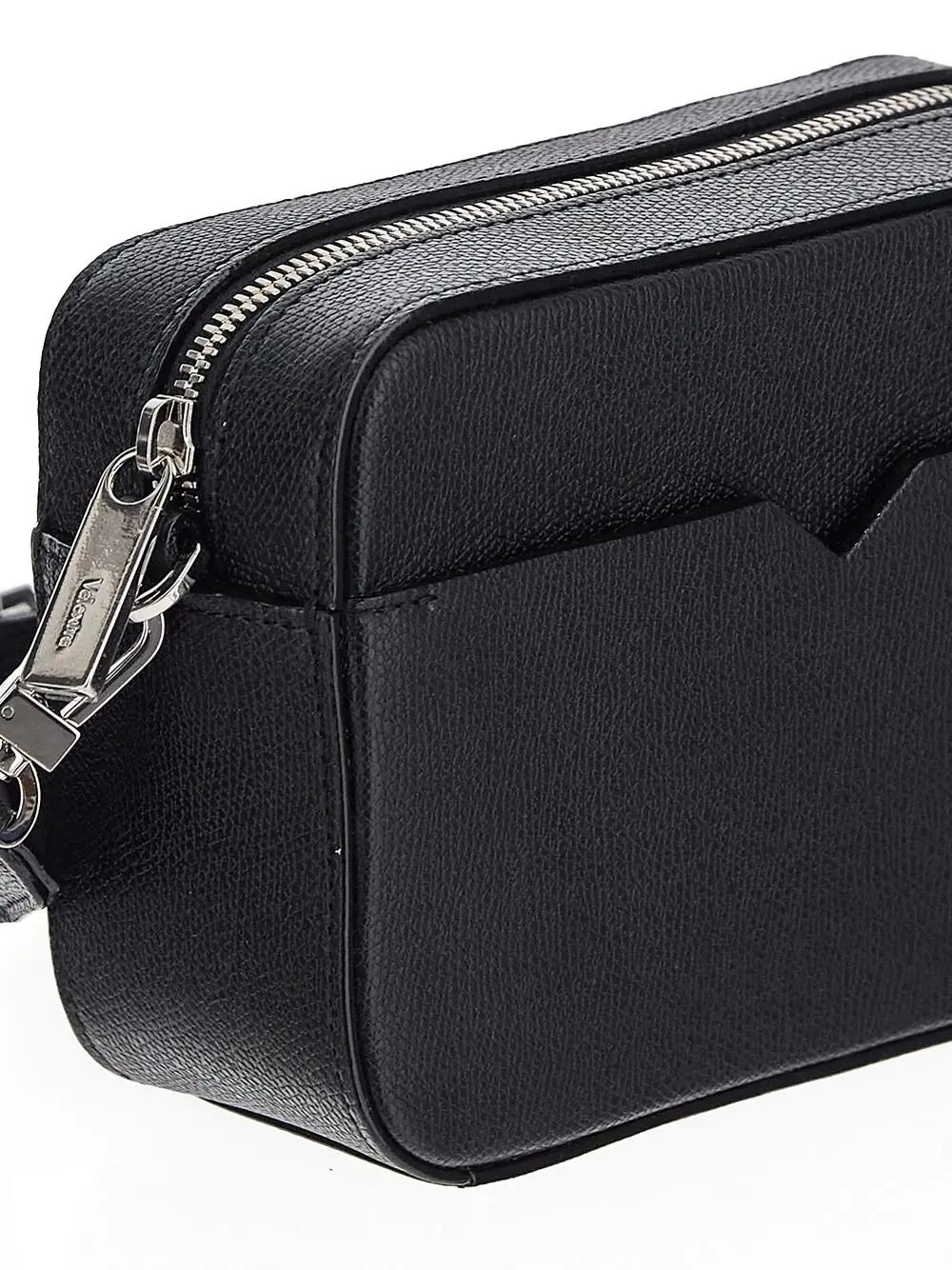 Shop Valextra Reporter V-line Mini Bag In Black