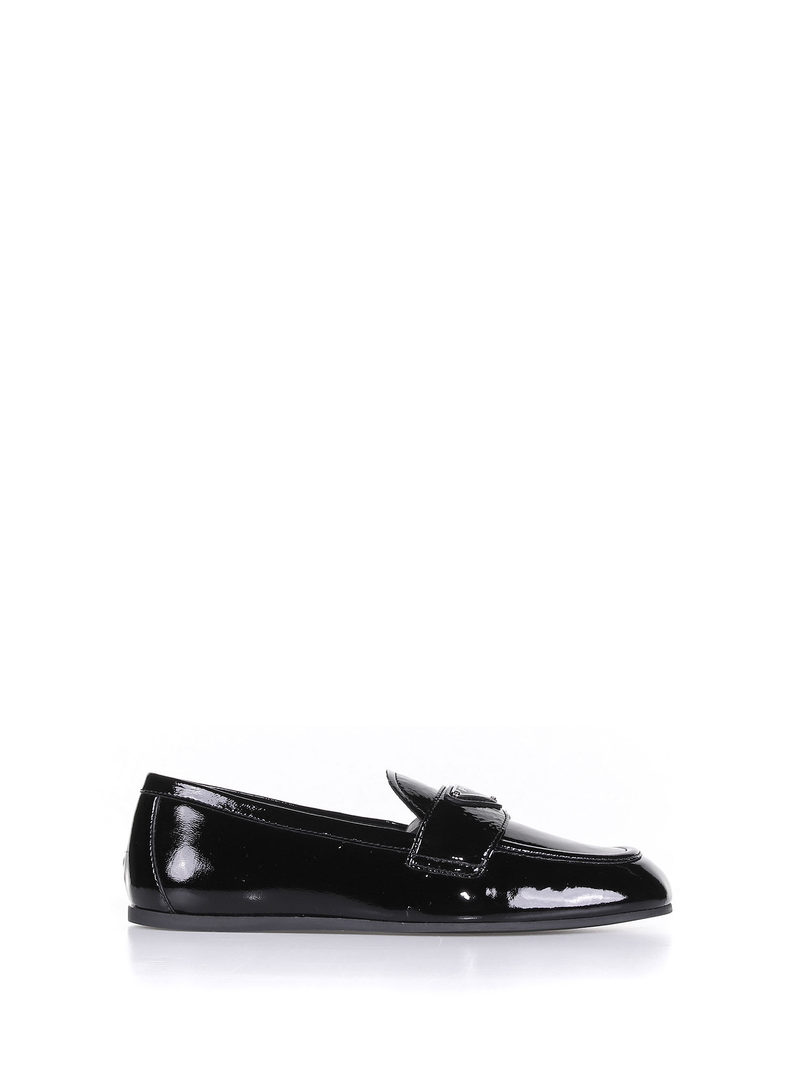 Prada Loafer In Black Patent Leather