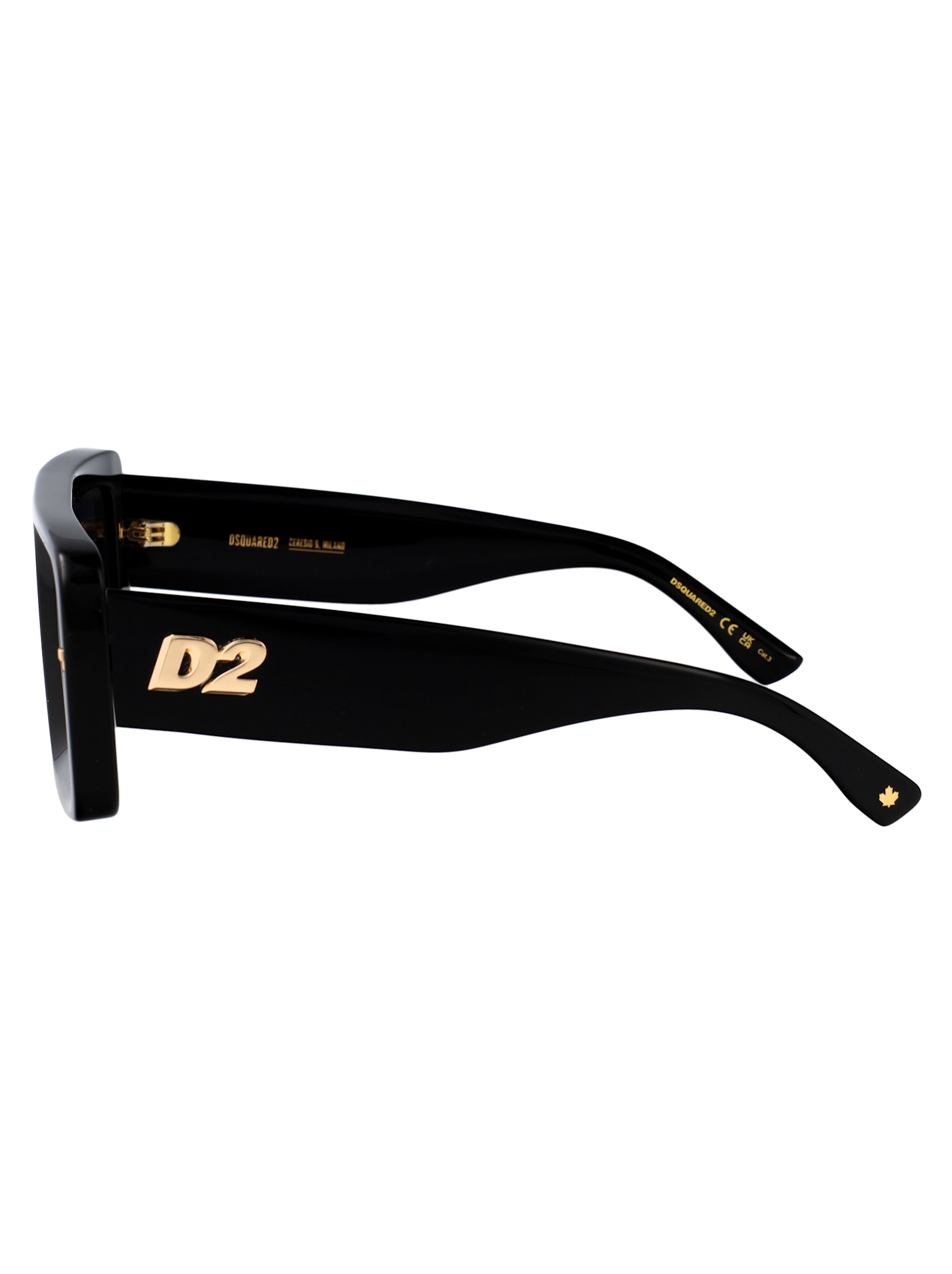 Dsquared2 Black Acetate Sunglasses In Black