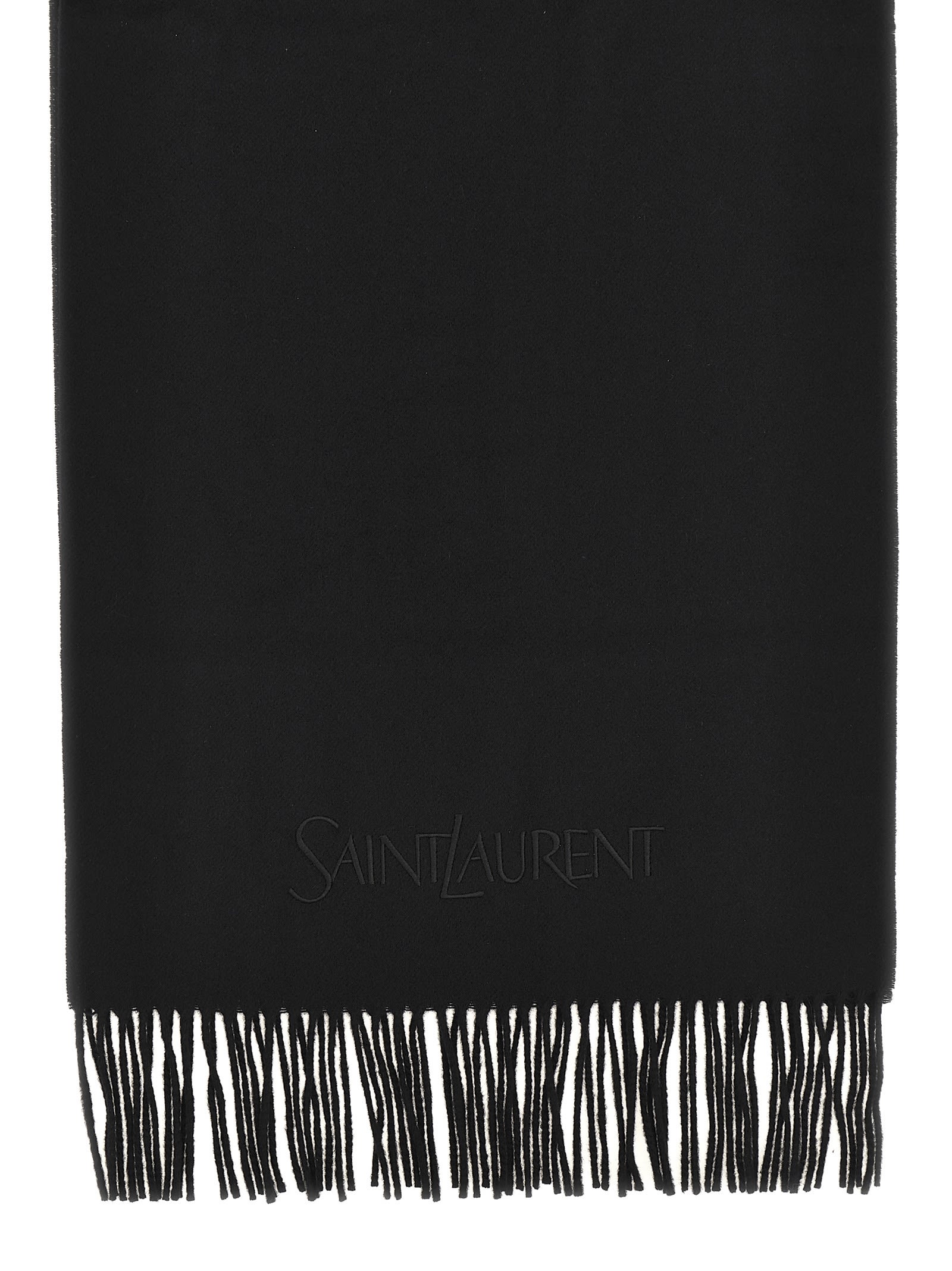 Shop Saint Laurent Scarf In Black