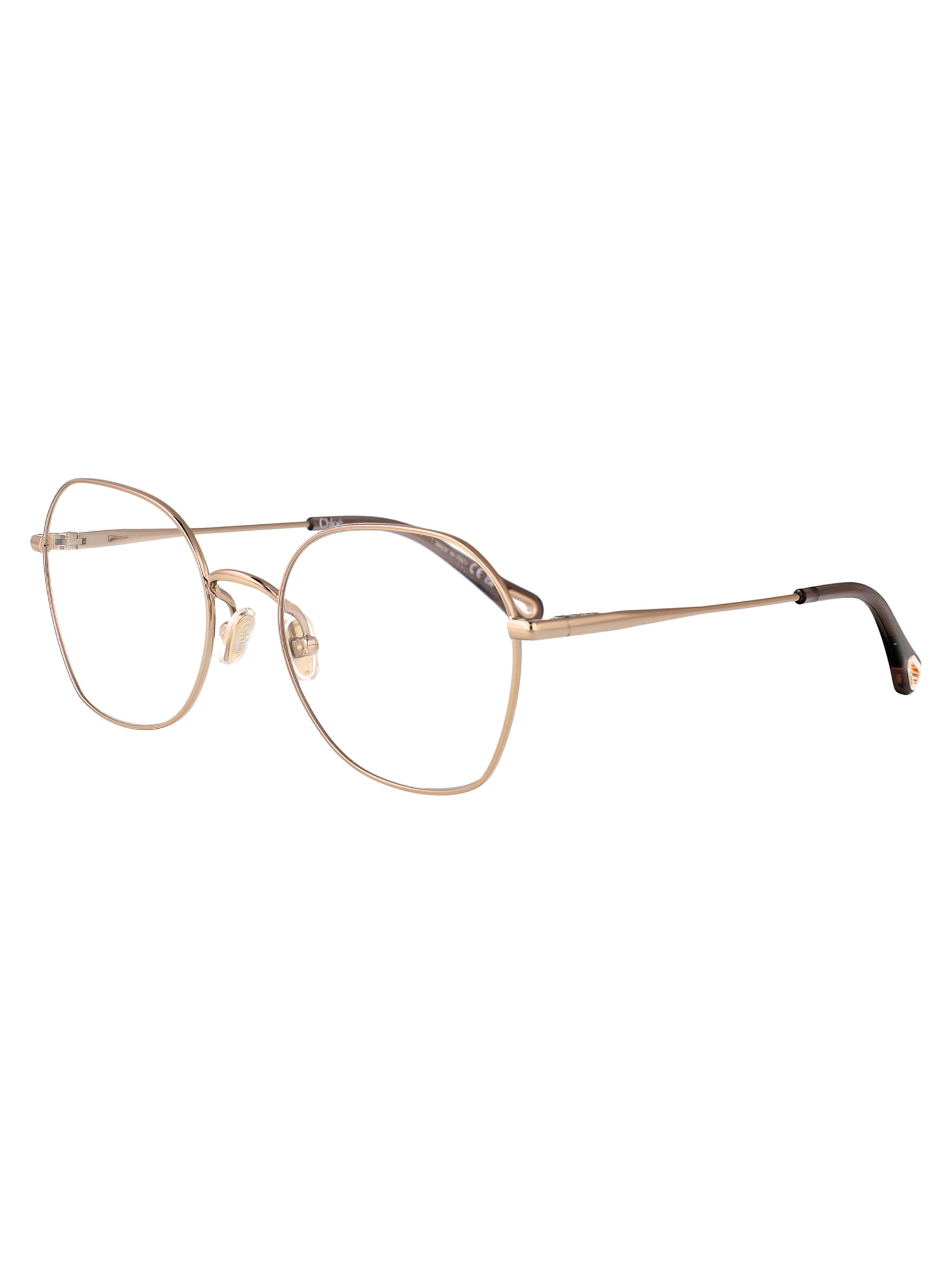 Chloé Ch0320o Glasses In Gold-gold-transparent