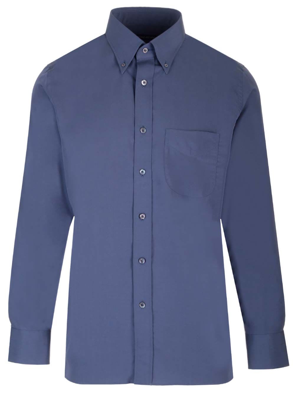 Shop Tom Ford Parachute Silk Shirt In Blue