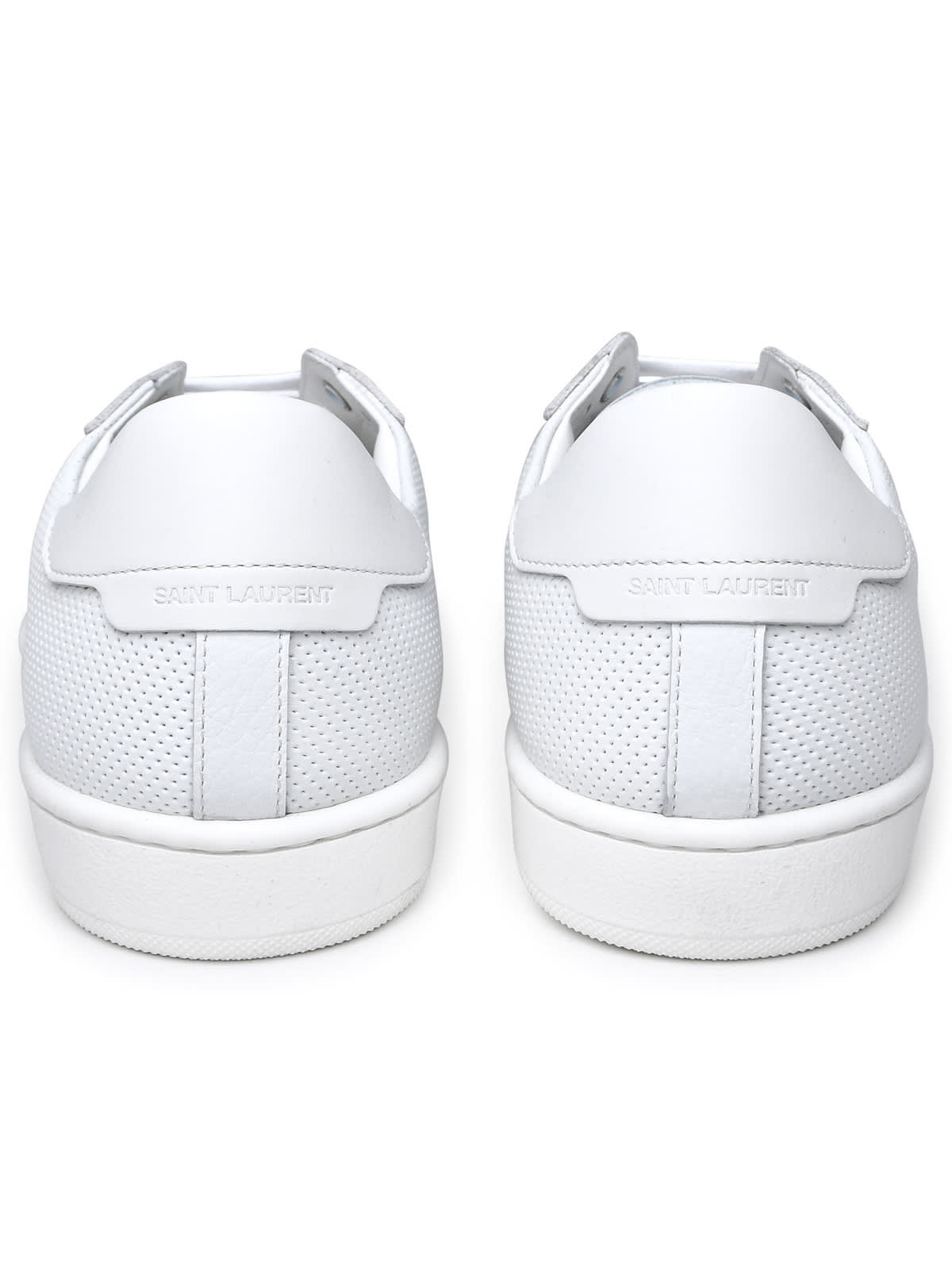 Shop Saint Laurent Court Sneakers In White Leather