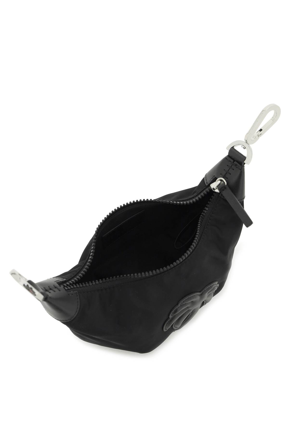 Shop Palm Angels Hobo Palm Mini Handbag In Black Black (black)