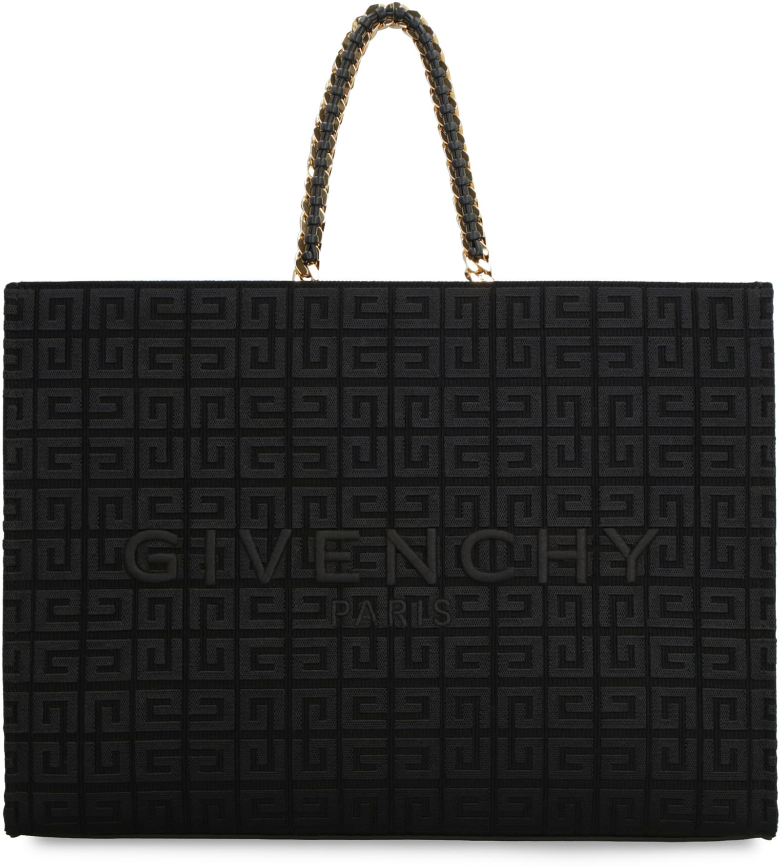 Shop Givenchy G All Over Logo Canvas Tote In Black