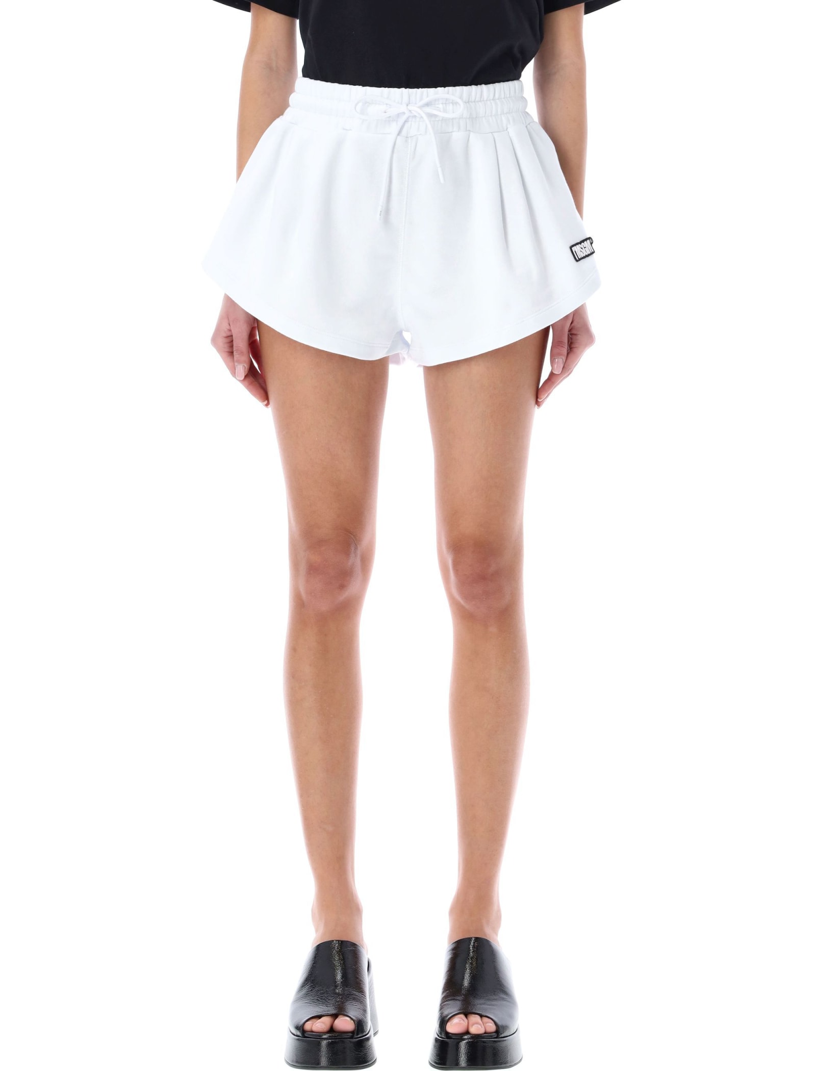 Msgm Short Fleece In Optical White