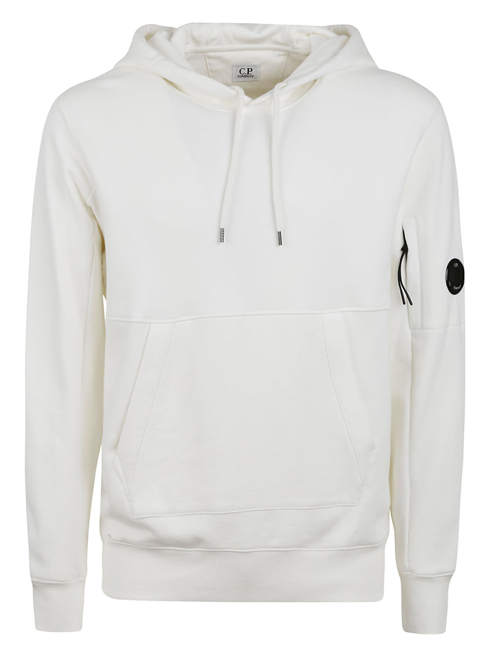 Shop C.p. Company Diagonal Raised Fleece Sweatshirt In Bianco