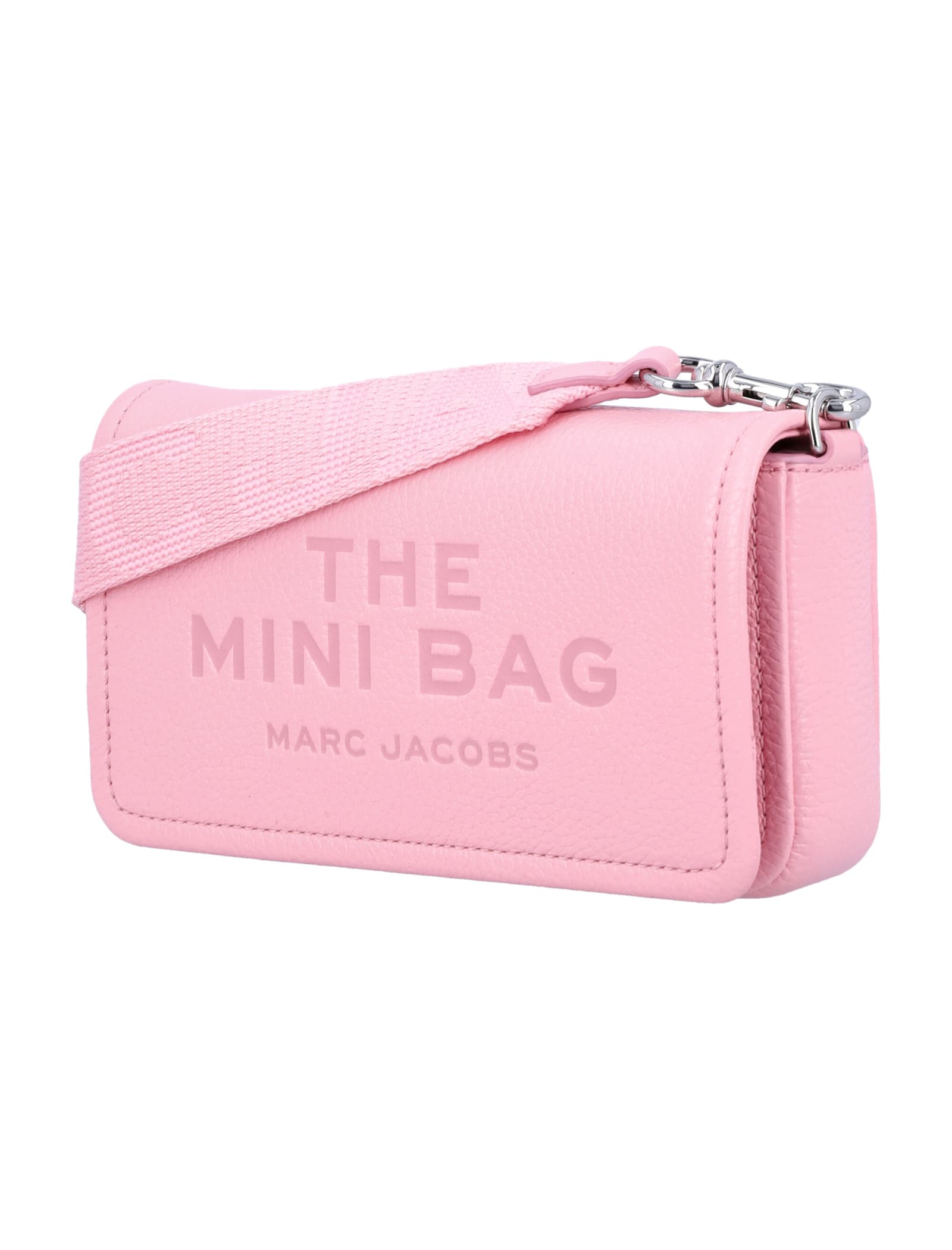 Shop Marc Jacobs The Leather Mini Bag In Ribbon Pink