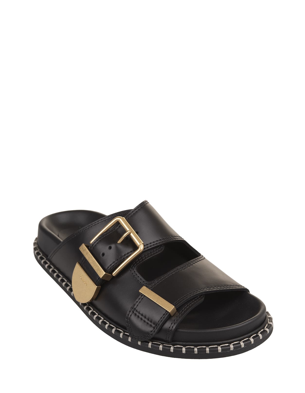 Shop Chloé Black Rebecca Sandals