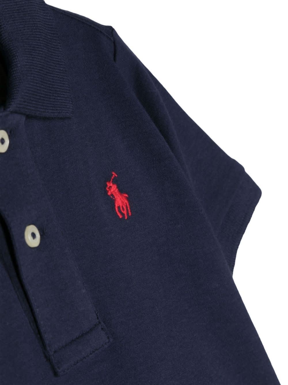 Shop Ralph Lauren Piquet Polo Shirt With Pony In Blue