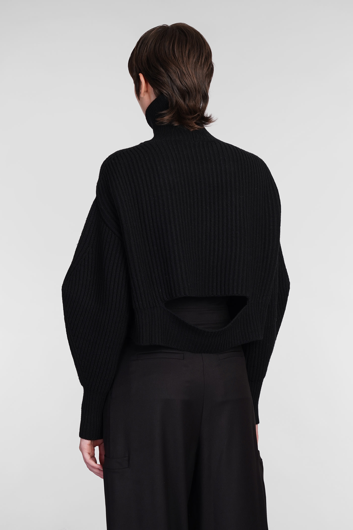 Shop Andreädamo Knitwear In Black Wool