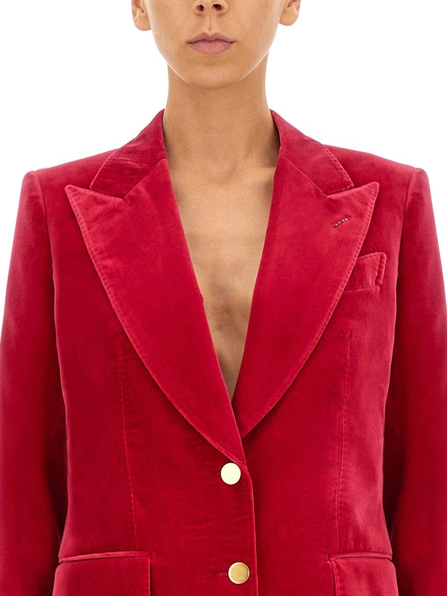 Shop Tom Ford Single-breasted Tailored Blazer In Fuchsia