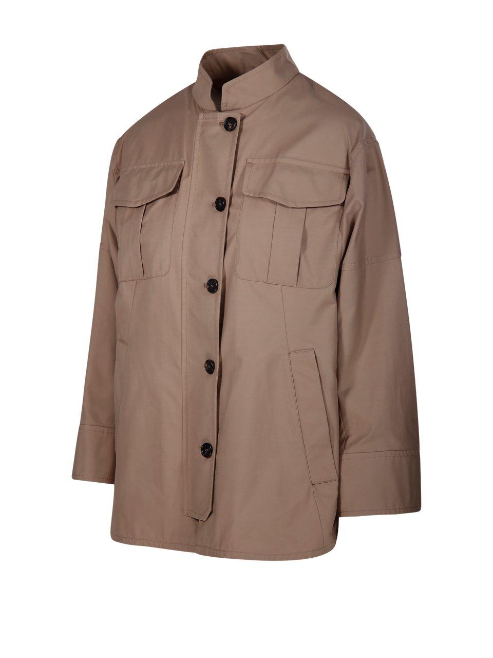 Shop 's Max Mara Buttoned Long-sleeved Jacket In Camel