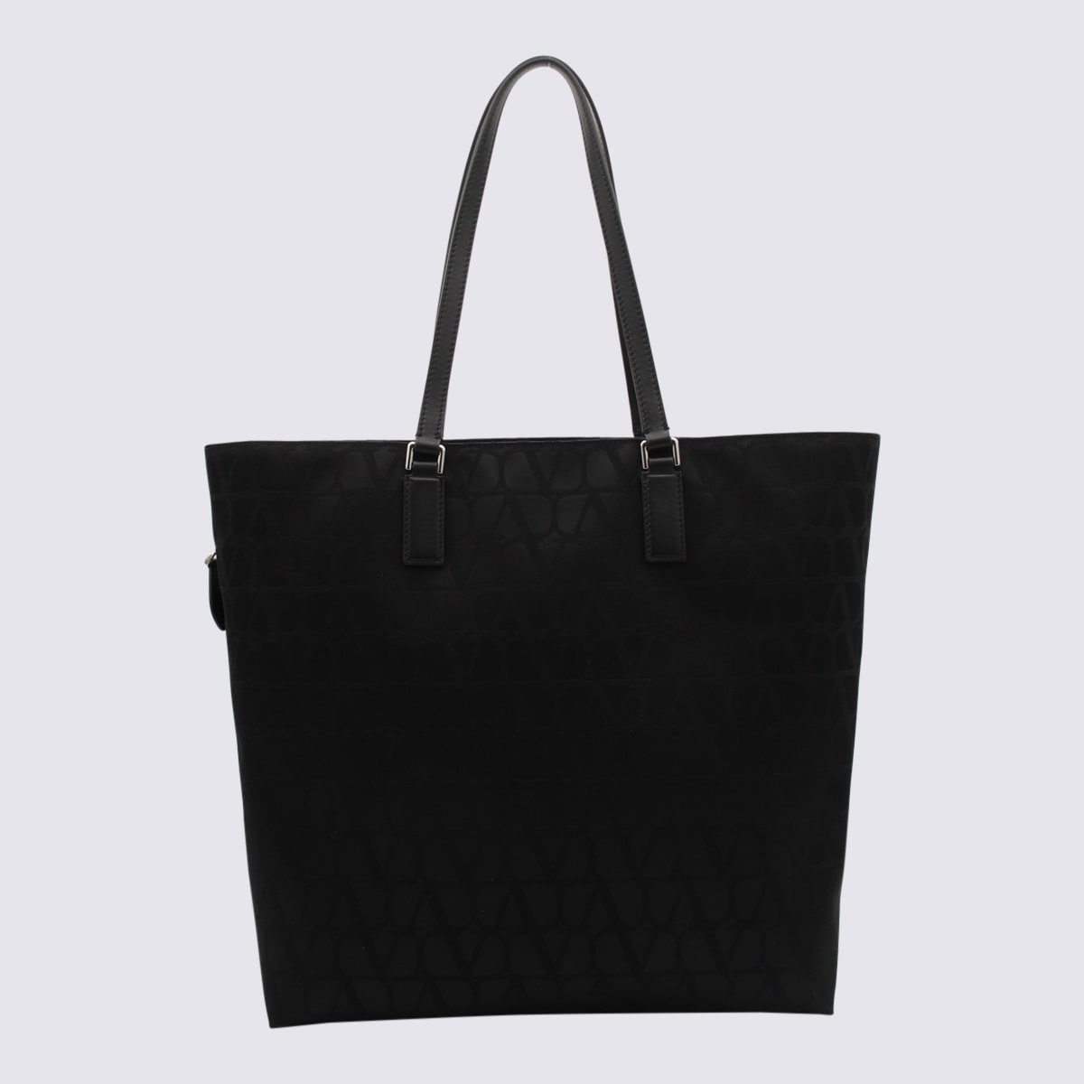 Shop Valentino Black Toile Iconographe Tote Bag