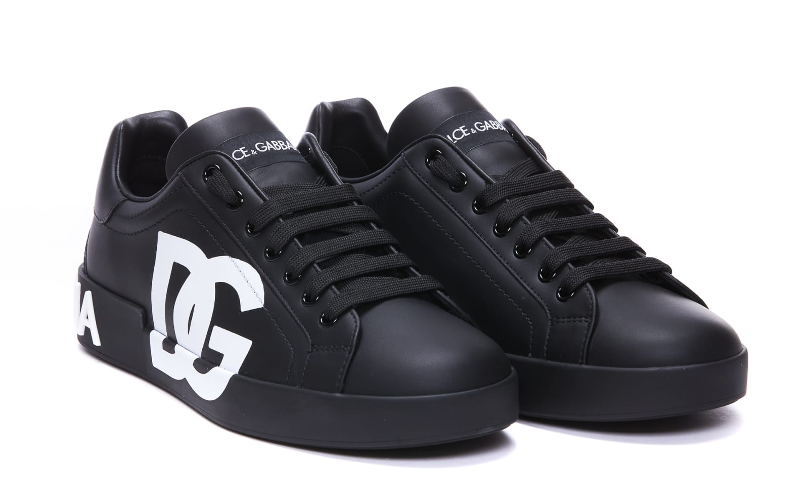 Shop Dolce & Gabbana Portofino Sneakers In Black