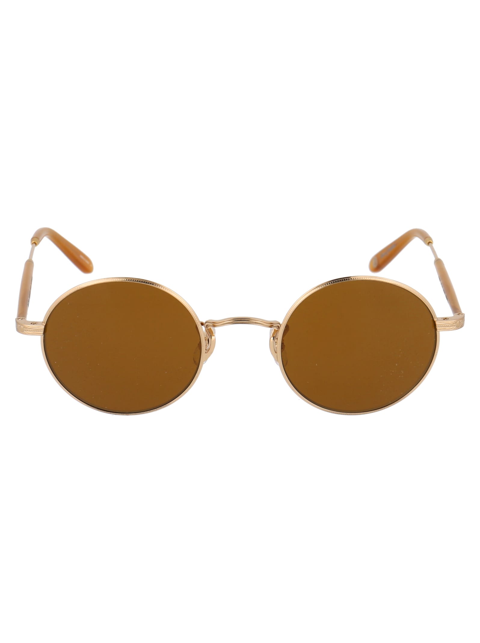 Shop Garrett Leight Lovers Sunglasses In Matte Gold